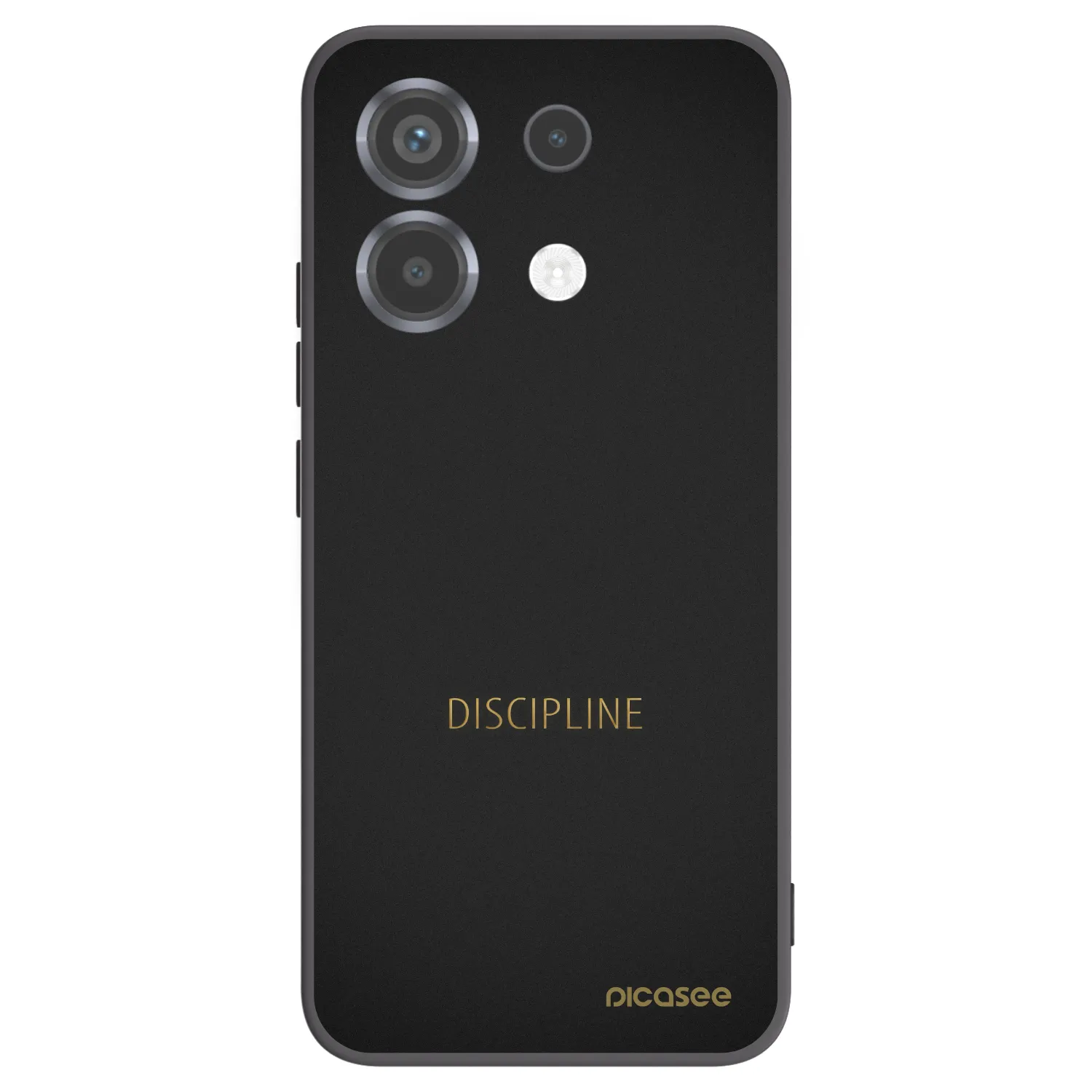 Picasee silikonowe czarne etui na Xiaomi Poco X6 - Discipline