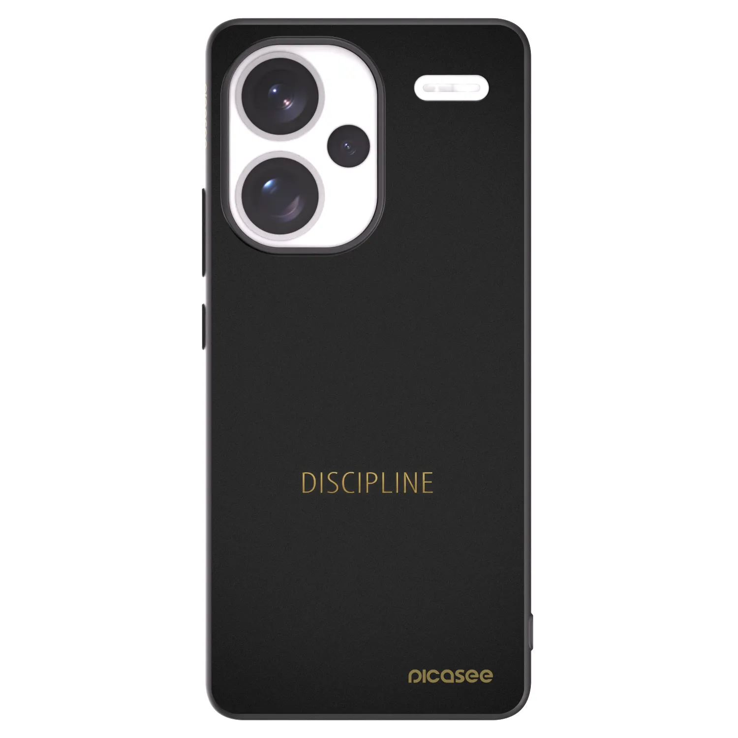 Picasee silikonowe czarne etui na Xiaomi Redmi Note 13 Pro+ 5G - Discipline