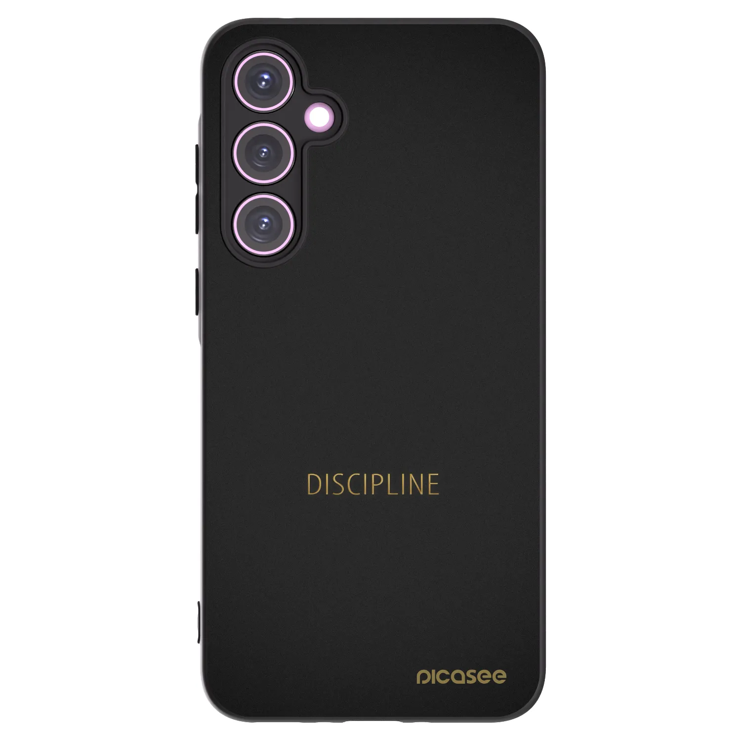 Picasee silikonowe czarne etui na Samsung Galaxy A35 5G A356B - Discipline