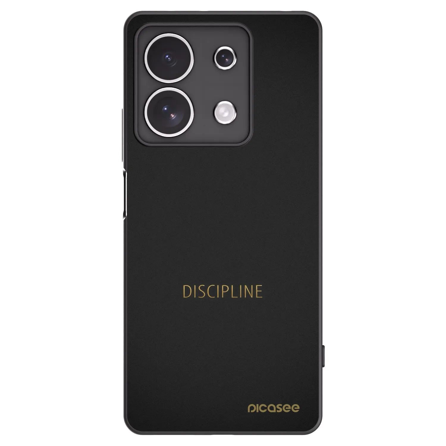 Picasee silikonowe czarne etui na Xiaomi Redmi Note 13 4G - Discipline