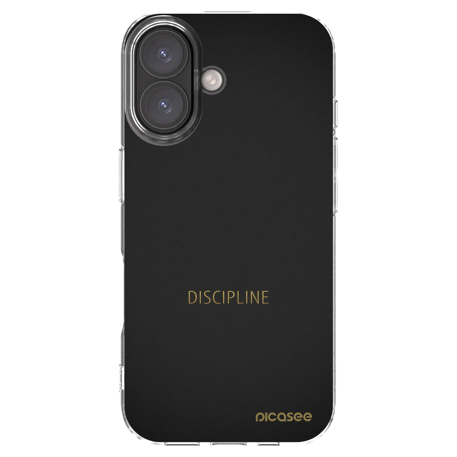 Picasee silikonowe przeźroczyste etui na Apple iPhone 16 - Discipline