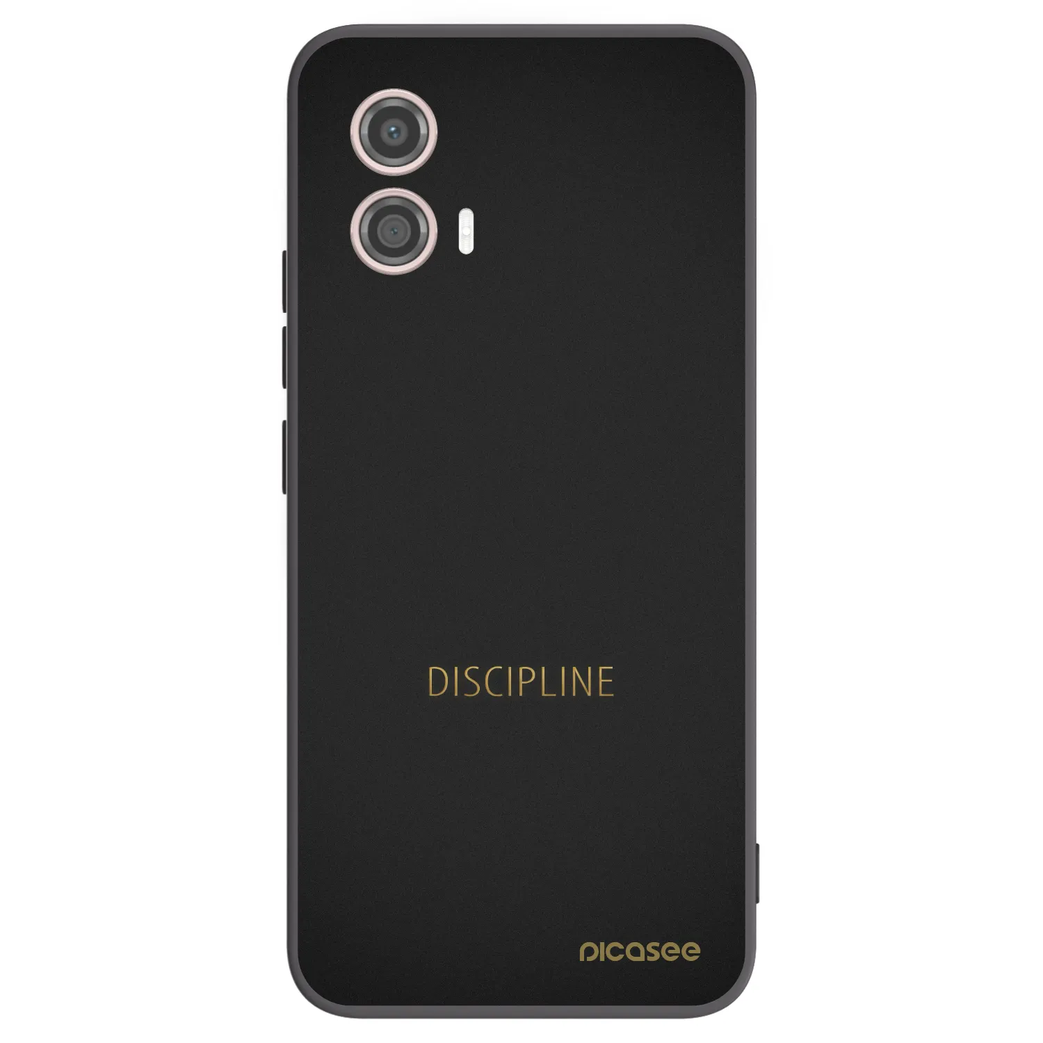 Picasee silikonowe czarne etui na Motorola Moto G53 5G - Discipline