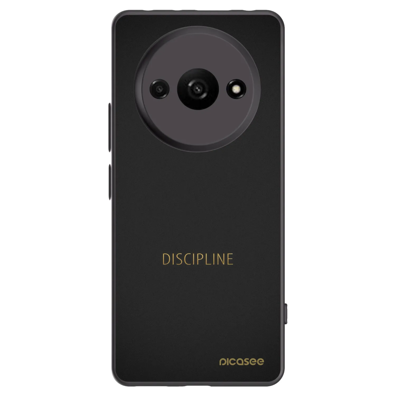Picasee silikonowe czarne etui na Xiaomi Redmi A3 - Discipline