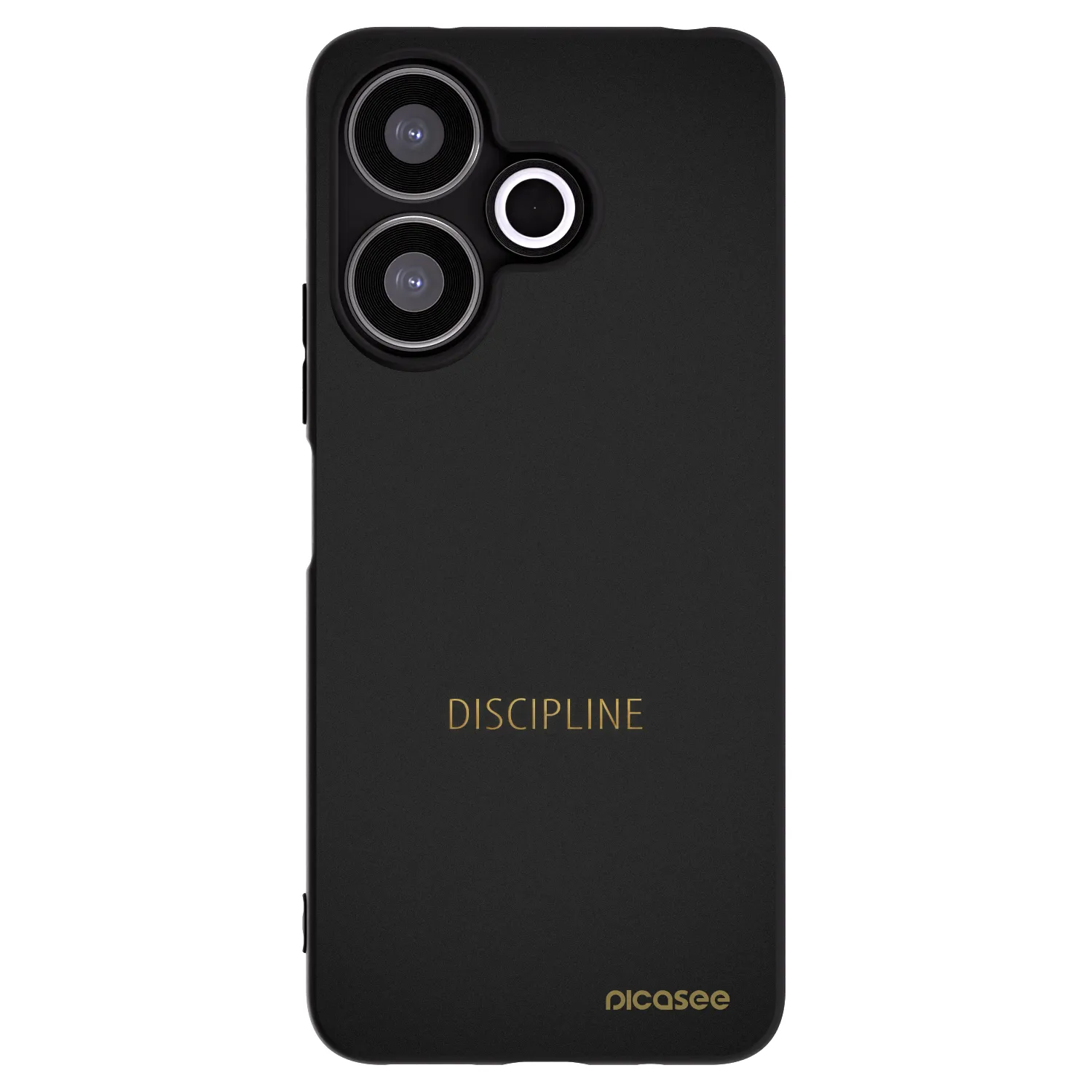 Picasee silikonowe czarne etui na Xiaomi Redmi 13 4G - Discipline