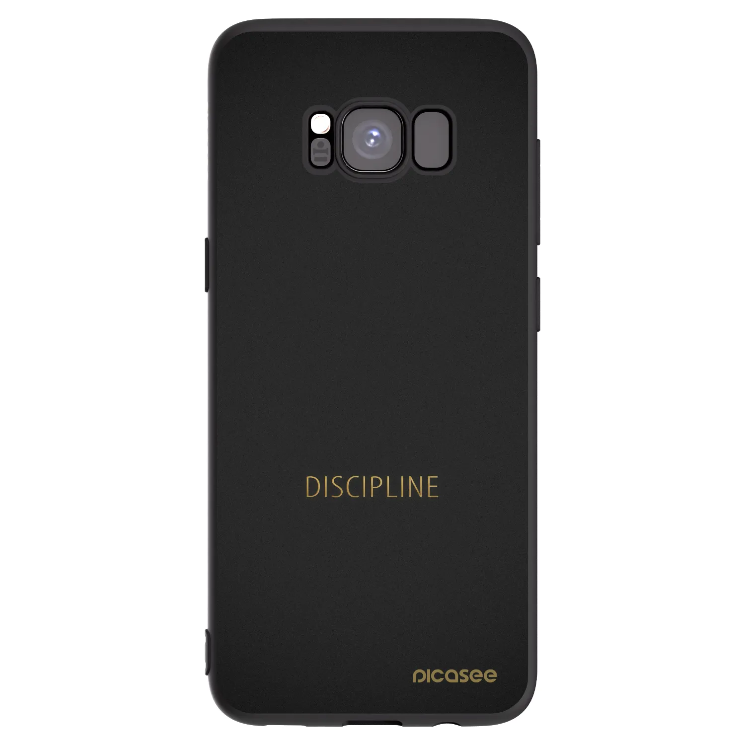 Picasee silikonowe czarne etui na Samsung Galaxy S8 G950F - Discipline
