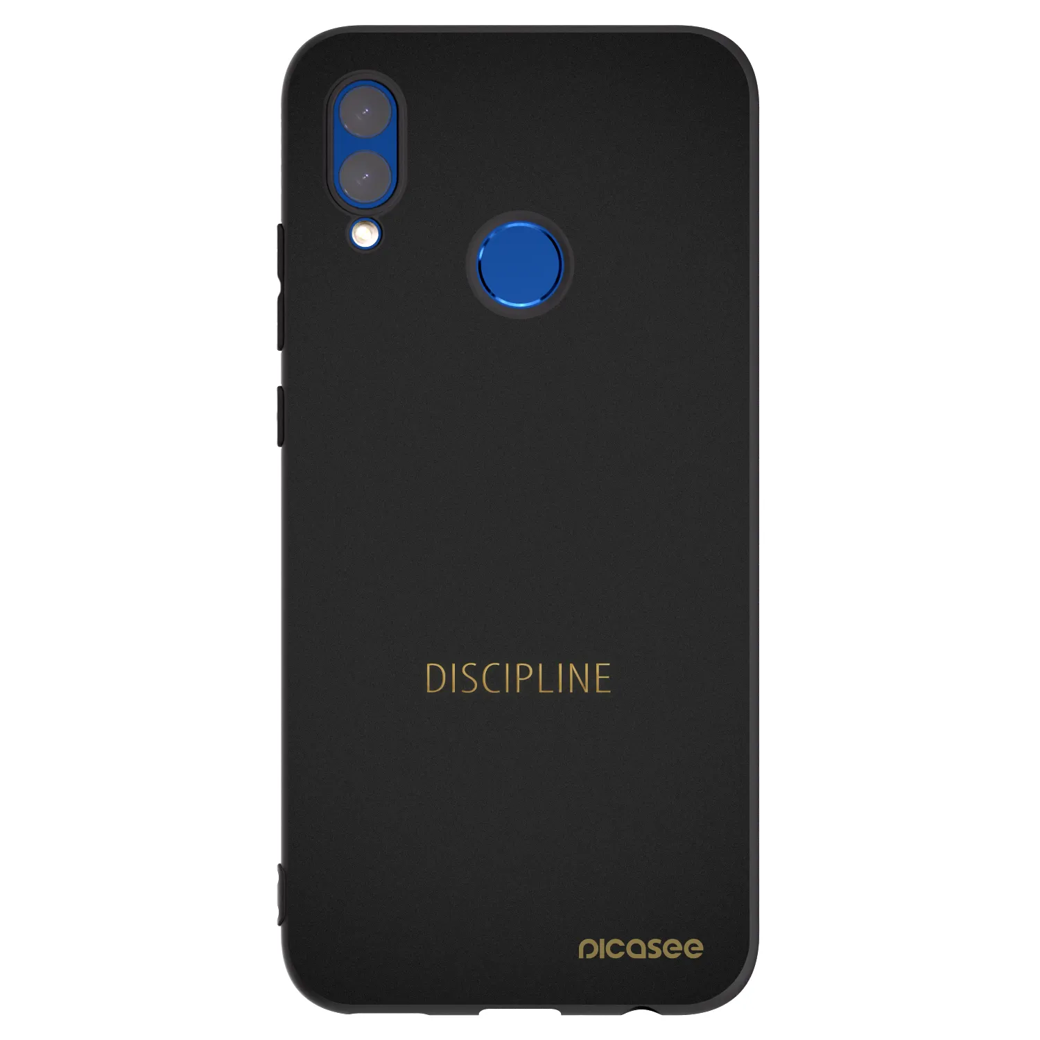 Picasee silikonowe czarne etui na Honor 10 Lite - Discipline