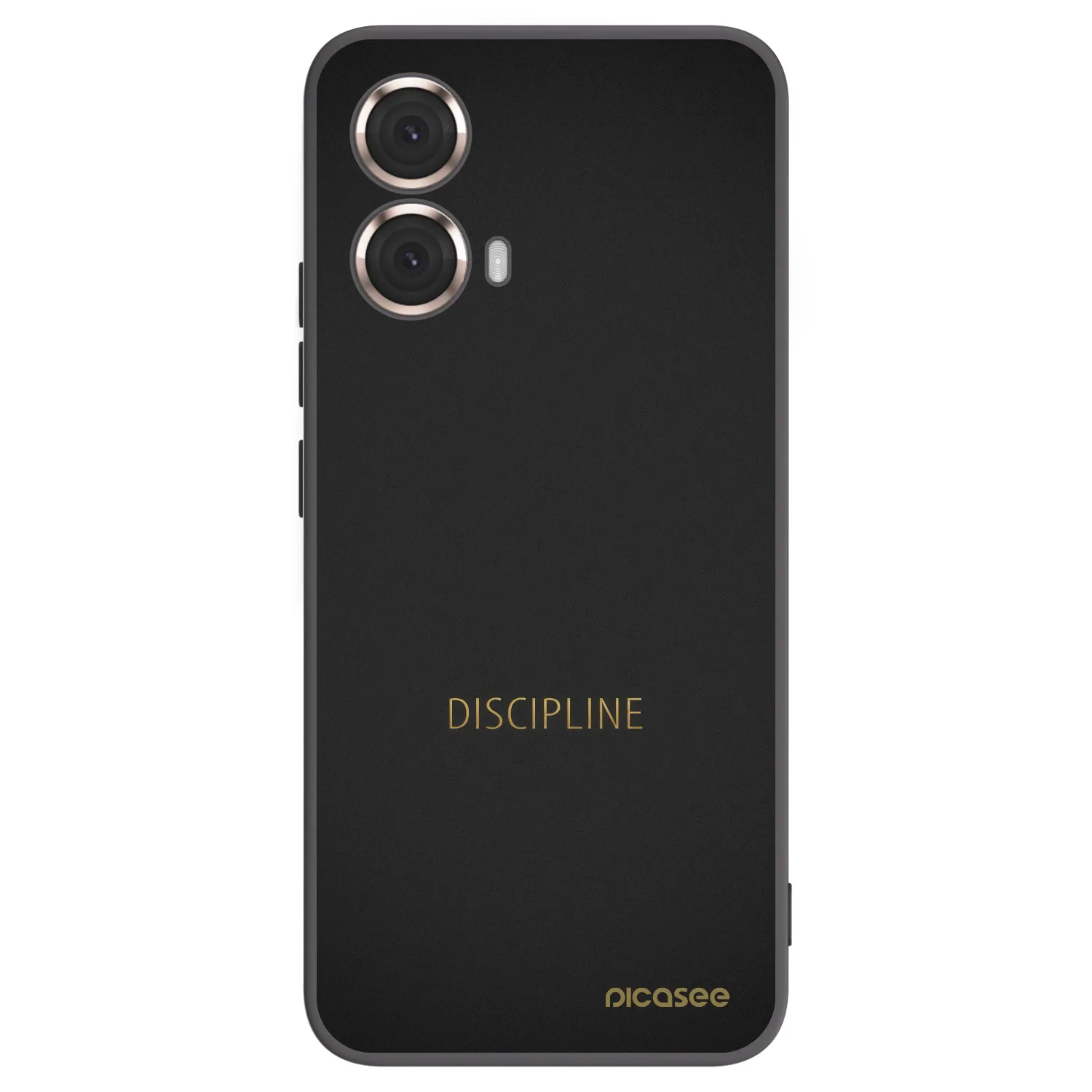 Picasee silikonowe czarne etui na Motorola Moto G85 - Discipline