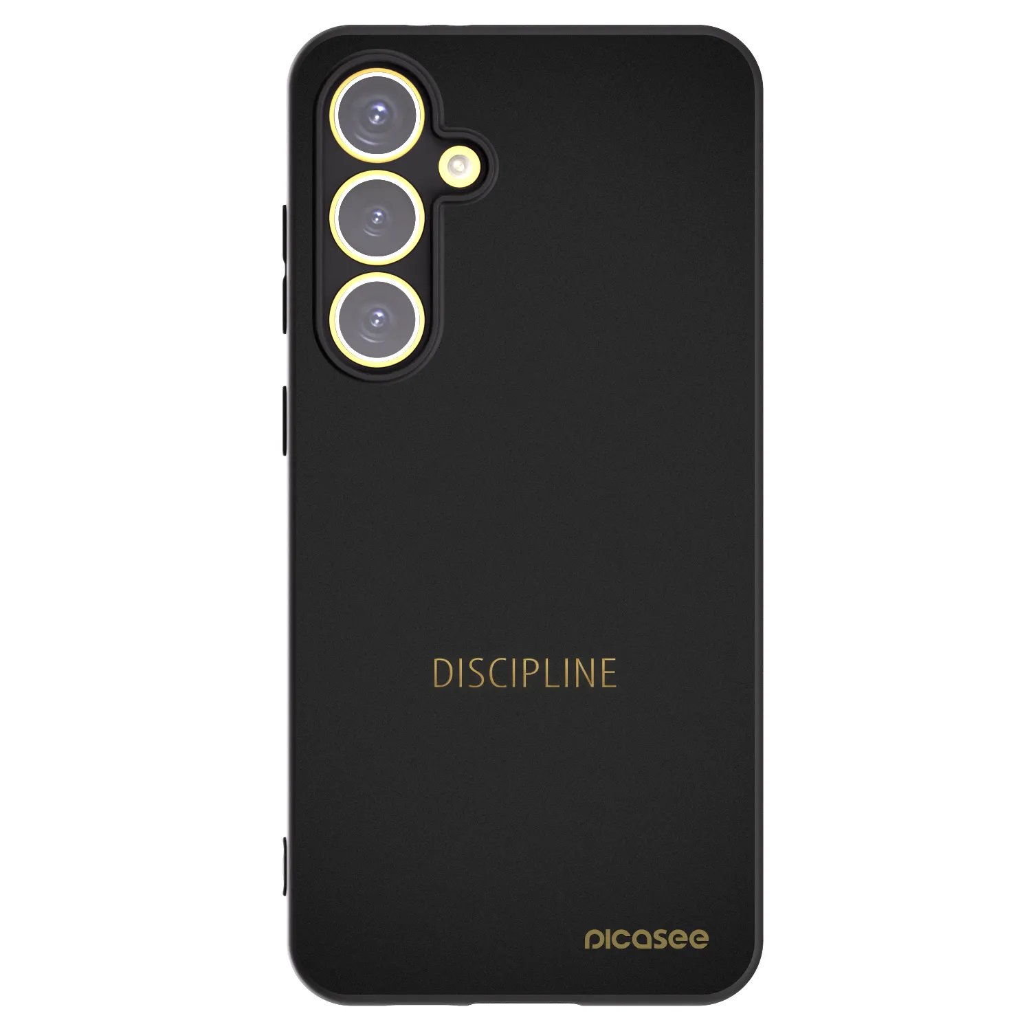 Picasee silikonowe czarne etui na Samsung Galaxy S24 FE S721B - Discipline