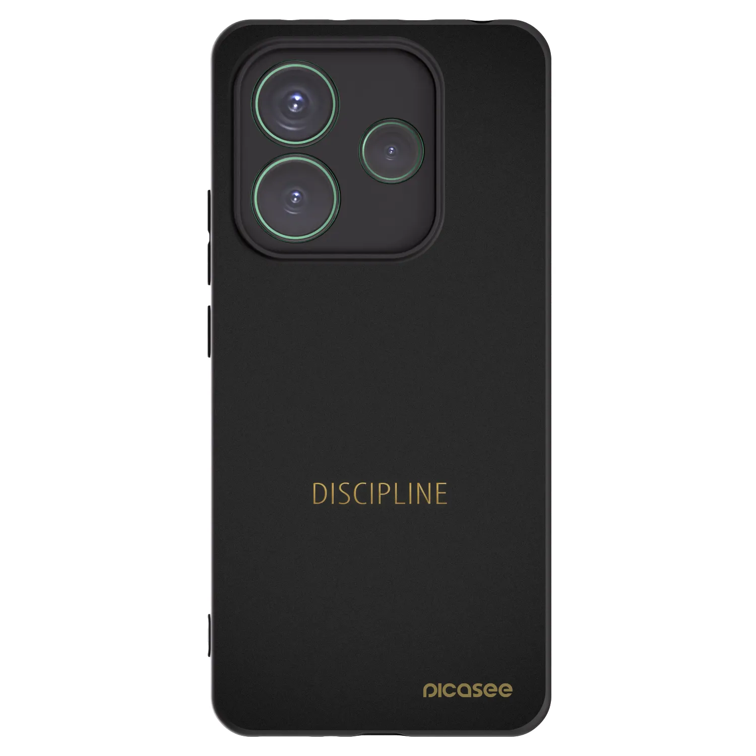Picasee silikonowe czarne etui na Xiaomi Redmi Note 14 5G - Discipline