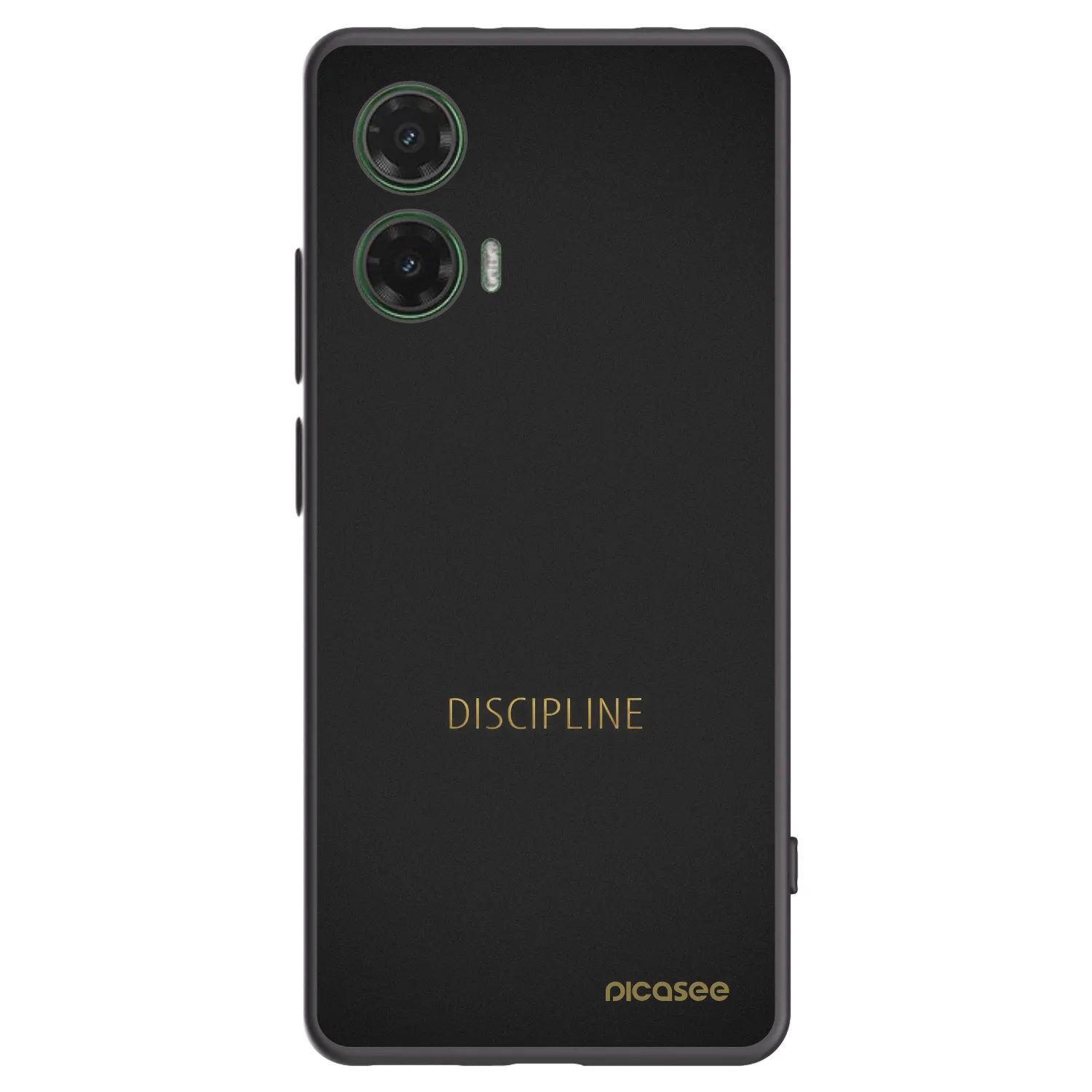 Picasee silikonowe czarne etui na Motorola Moto G35 5G - Discipline