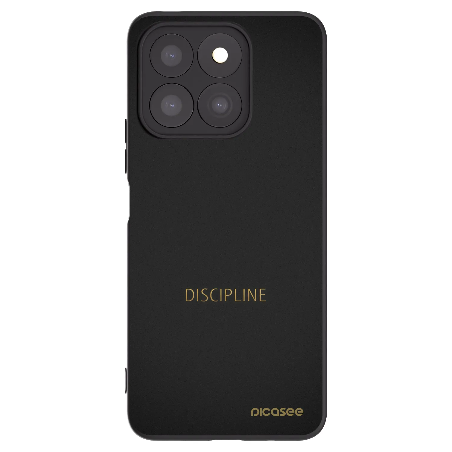 Picasee silikonowe czarne etui na Honor X8c - Discipline