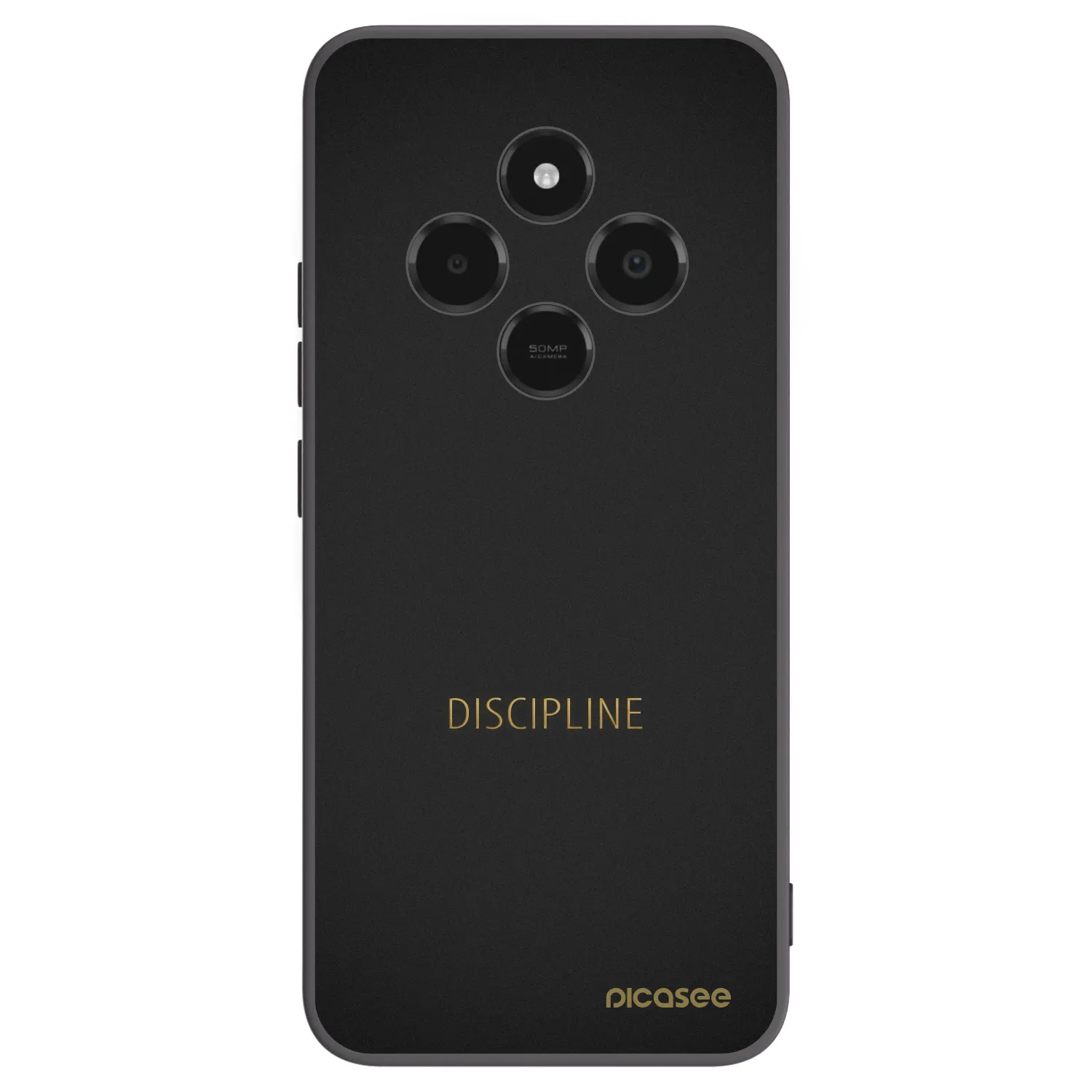 Picasee silikonowe czarne etui na Xiaomi Poco C75 - Discipline