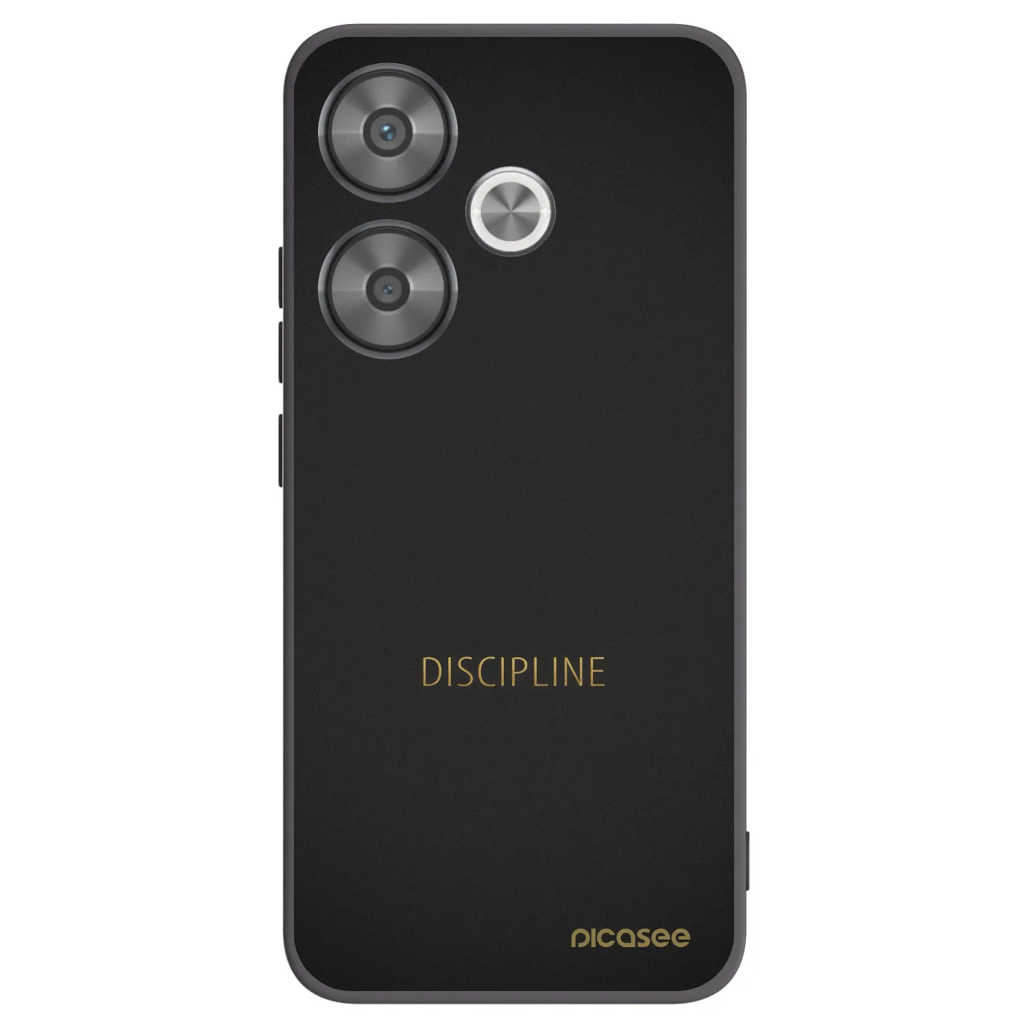 Picasee silikonowe czarne etui na Xiaomi Poco F6 - Discipline