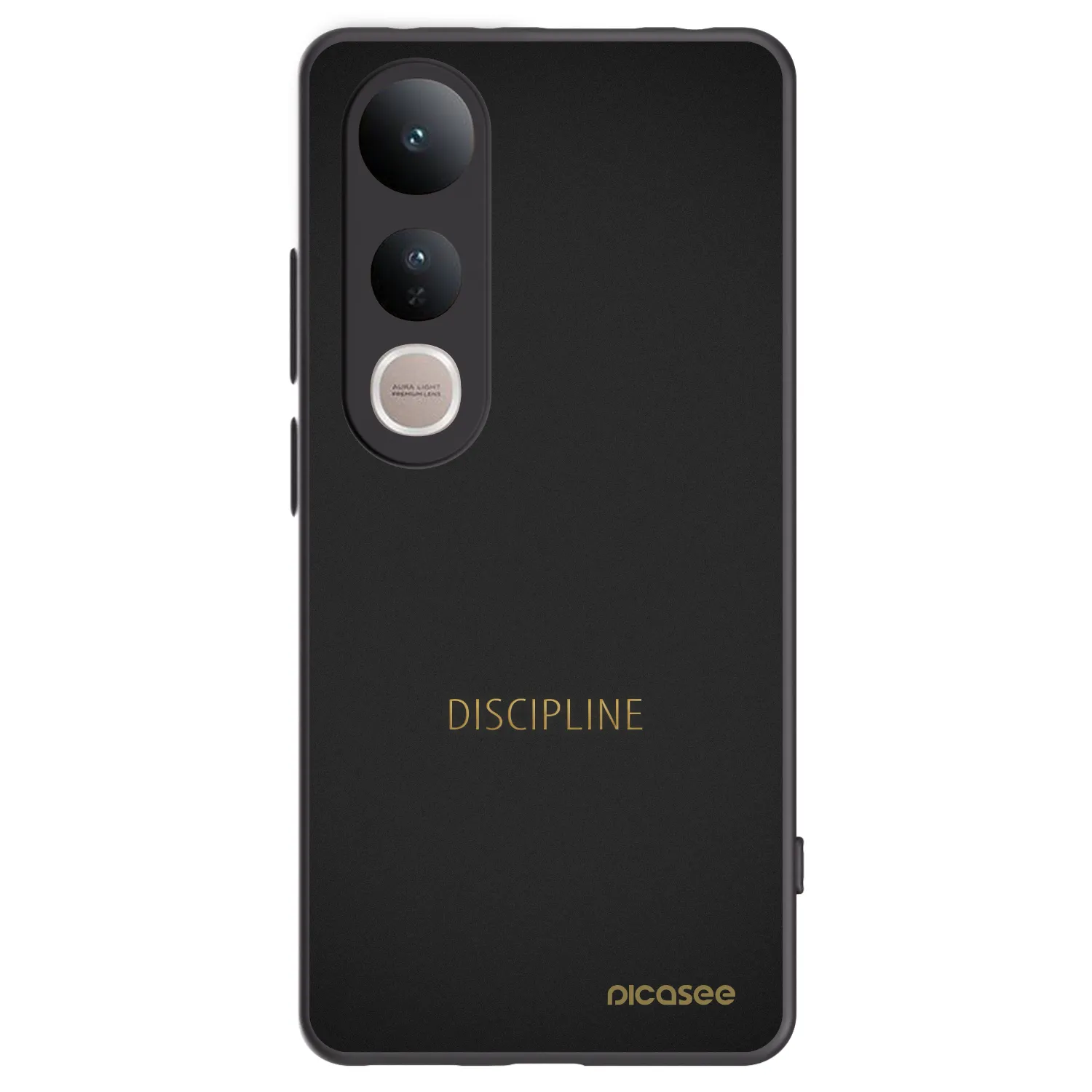 Picasee silikonowe czarne etui na Vivo V50 Lite 5G - Discipline