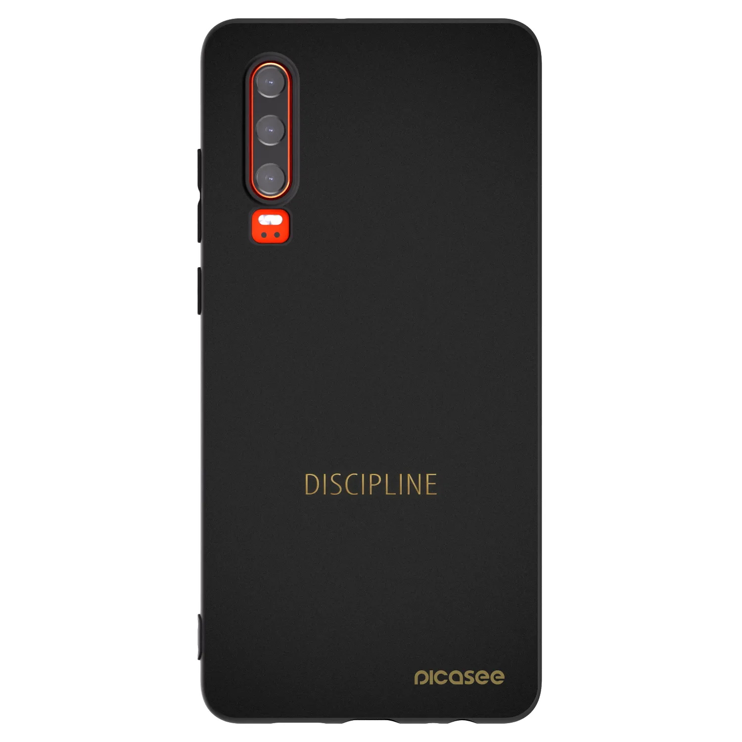 Picasee silikonowe czarne etui na Huawei P30 - Discipline