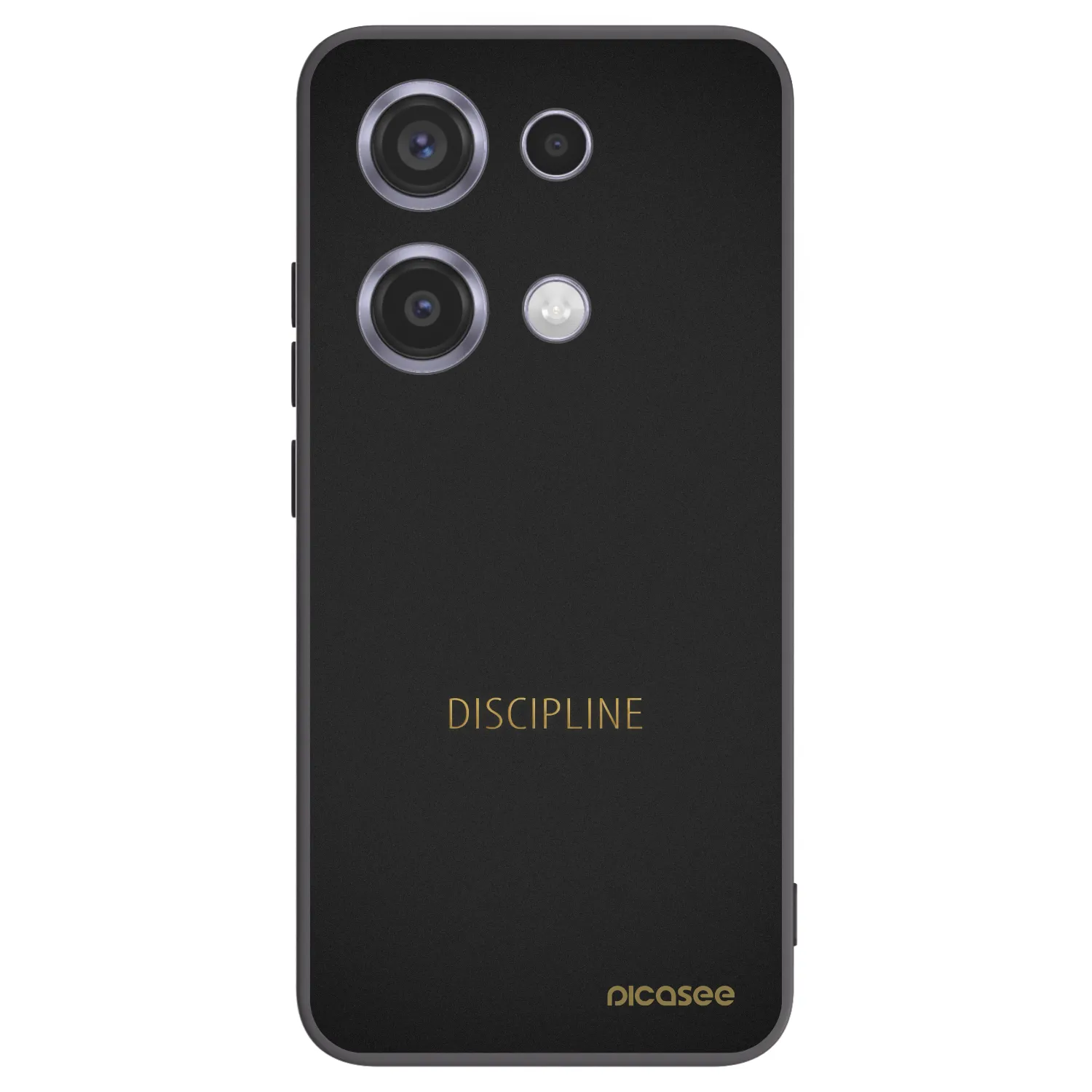 Picasee silikonowe czarne etui na Xiaomi Redmi Note 14S - Discipline