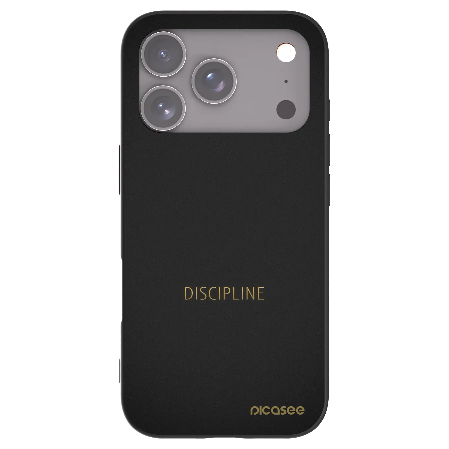 Picasee silikonowe czarne etui na Apple iPhone 17 Pro - Discipline