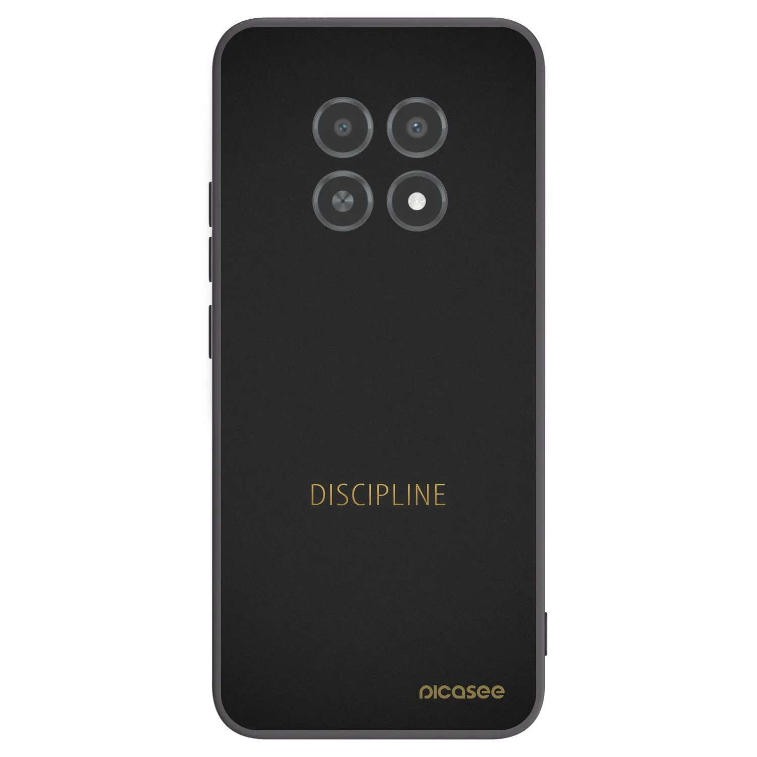 Picasee silikonowe czarne etui na Realme 12X - Discipline