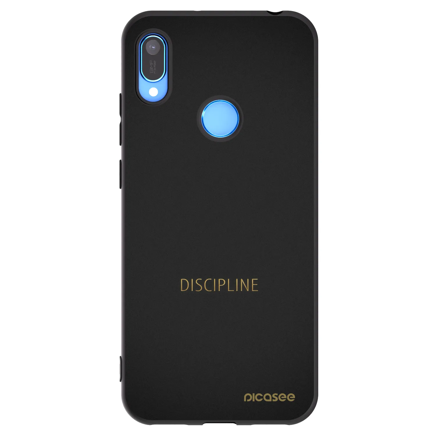 Picasee silikonowe czarne etui na Huawei Y6 2019 - Discipline
