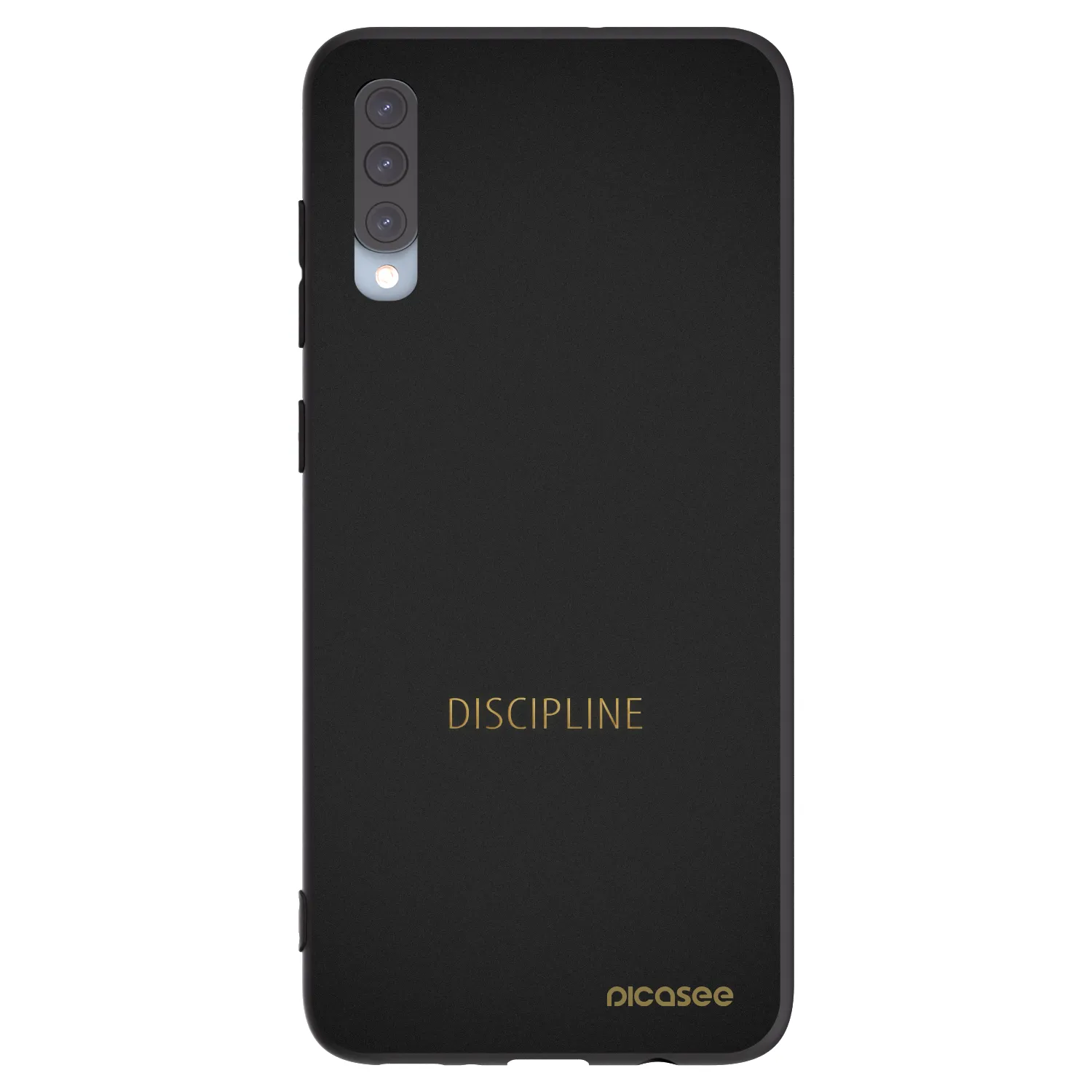 Picasee silikonowe czarne etui na Samsung Galaxy A70 A705F - Discipline