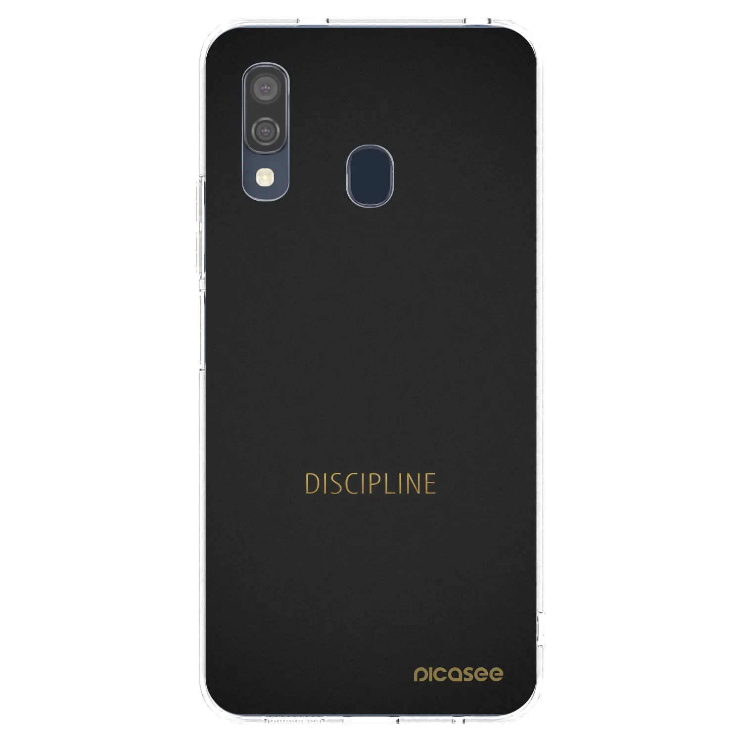 Picasee silikonowe przeźroczyste etui na Samsung Galaxy A40 A405F - Discipline