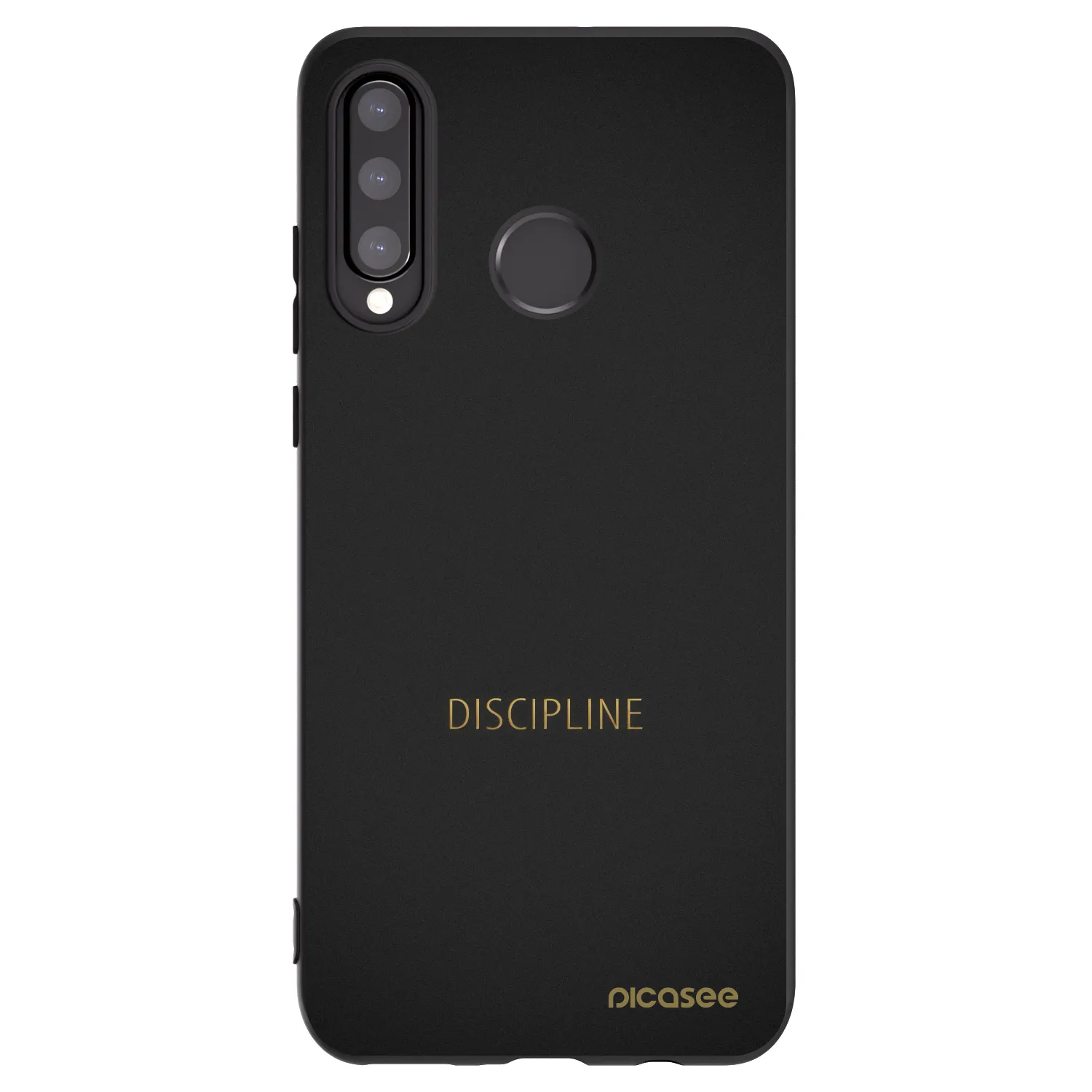 Picasee silikonowe czarne etui na Huawei P30 Lite - Discipline