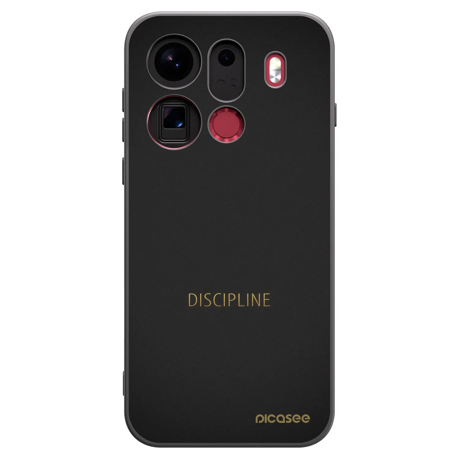 Picasee silikonowe czarne etui na OPPO Find X9 Pro - Discipline