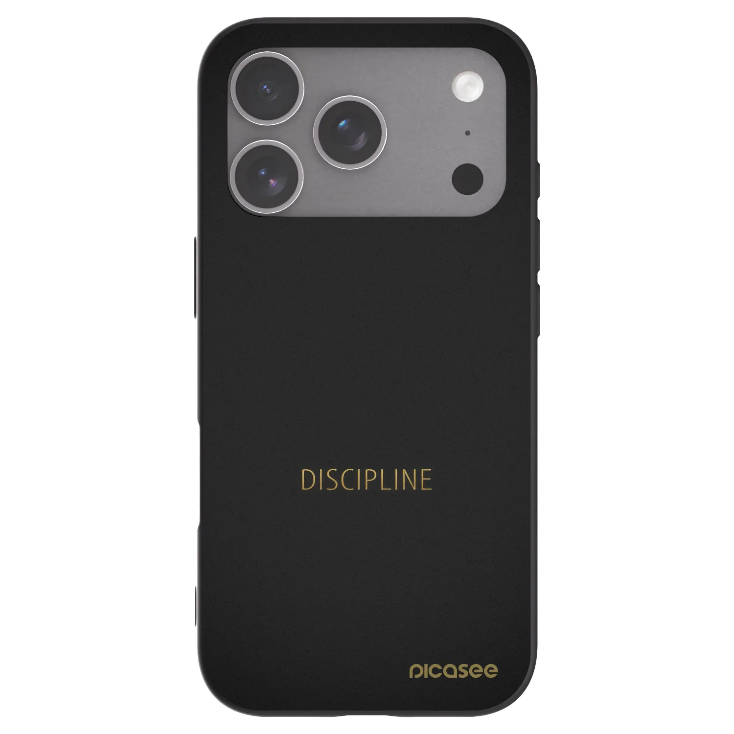 Picasee silikonowe czarne etui na Apple iPhone 18 Pro - Discipline