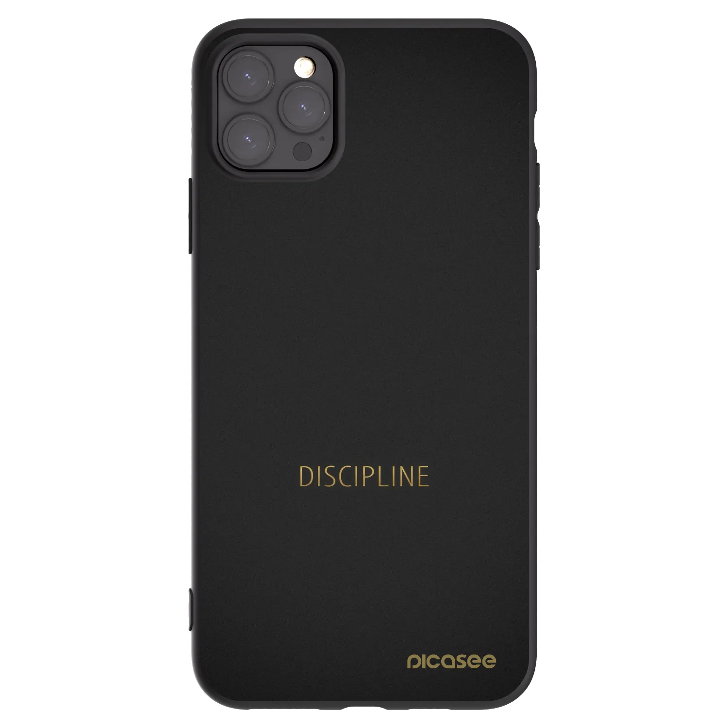 Picasee silikonowe czarne etui na Apple iPhone 11 Pro Max - Discipline