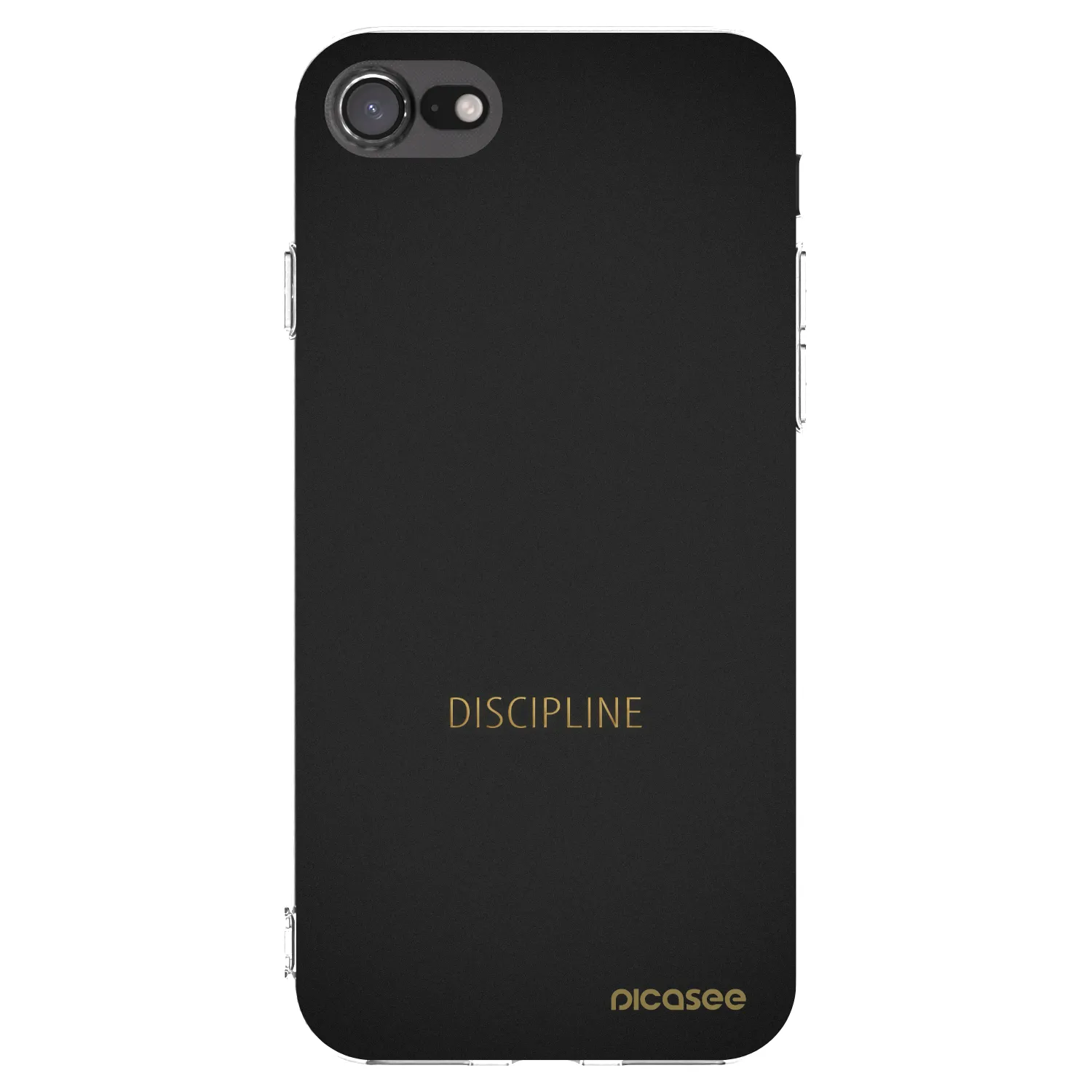 Picasee silikonowe przeźroczyste etui na Apple iPhone 8 - Discipline