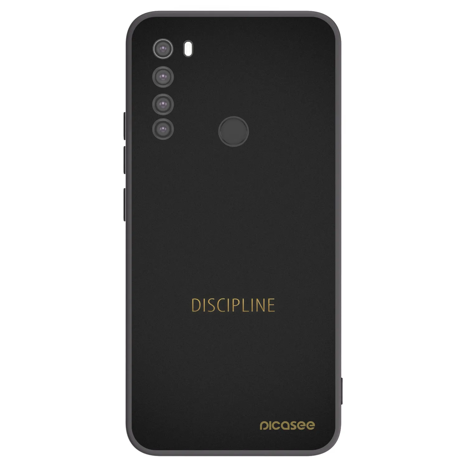 Picasee silikonowe czarne etui na Xiaomi Redmi Note 8 - Discipline