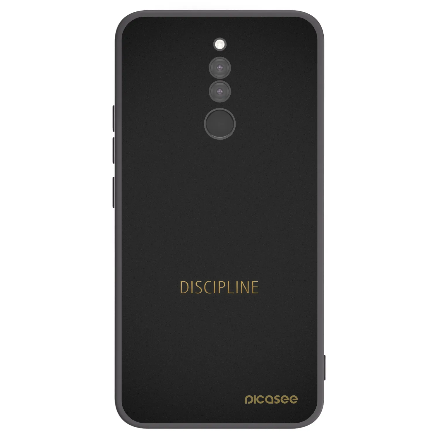 Picasee silikonowe czarne etui na Xiaomi Redmi 8 - Discipline