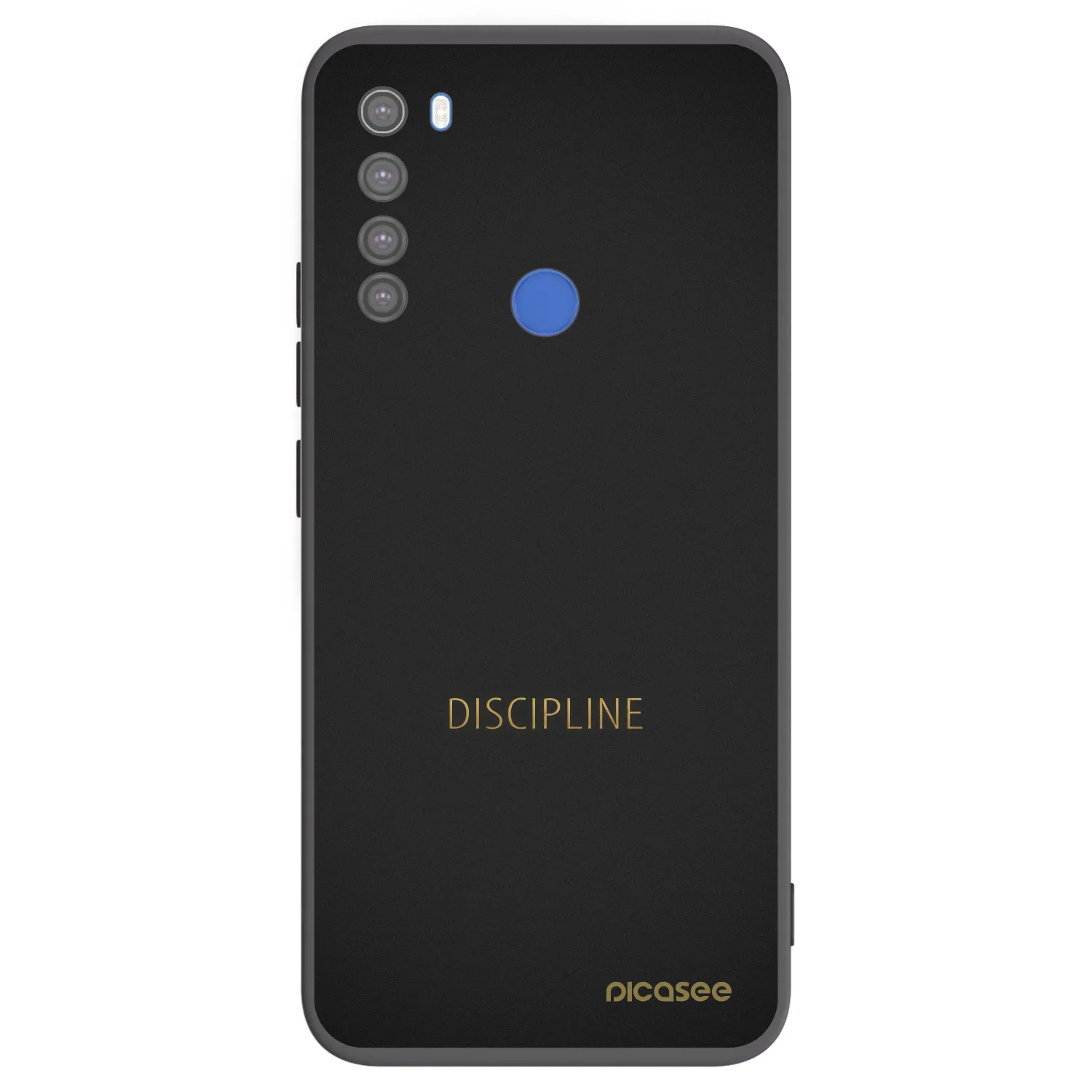 Picasee silikonowe czarne etui na Xiaomi Redmi Note 8T - Discipline