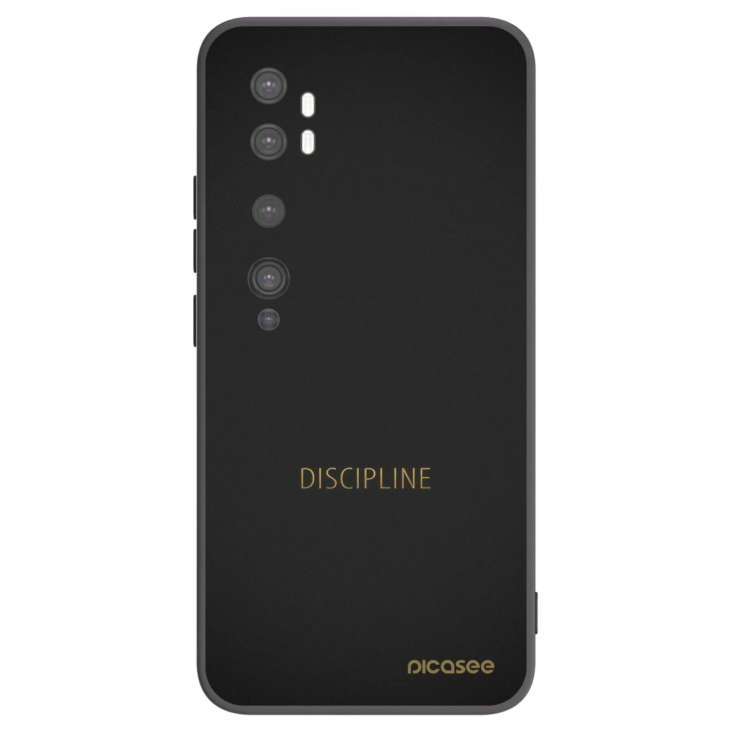 Picasee silikonowe czarne etui na Xiaomi Mi Note 10 (Pro) - Discipline