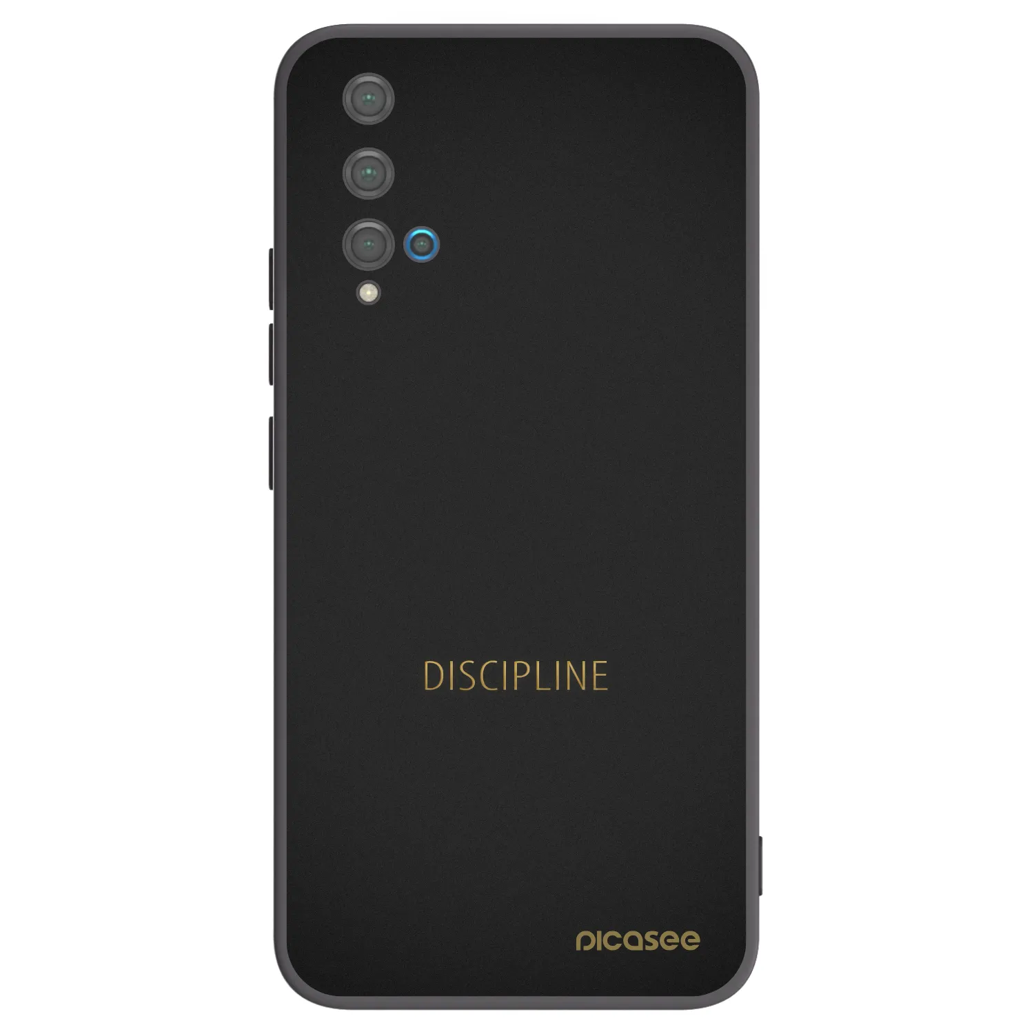 Picasee silikonowe czarne etui na Huawei Nova 5T - Discipline