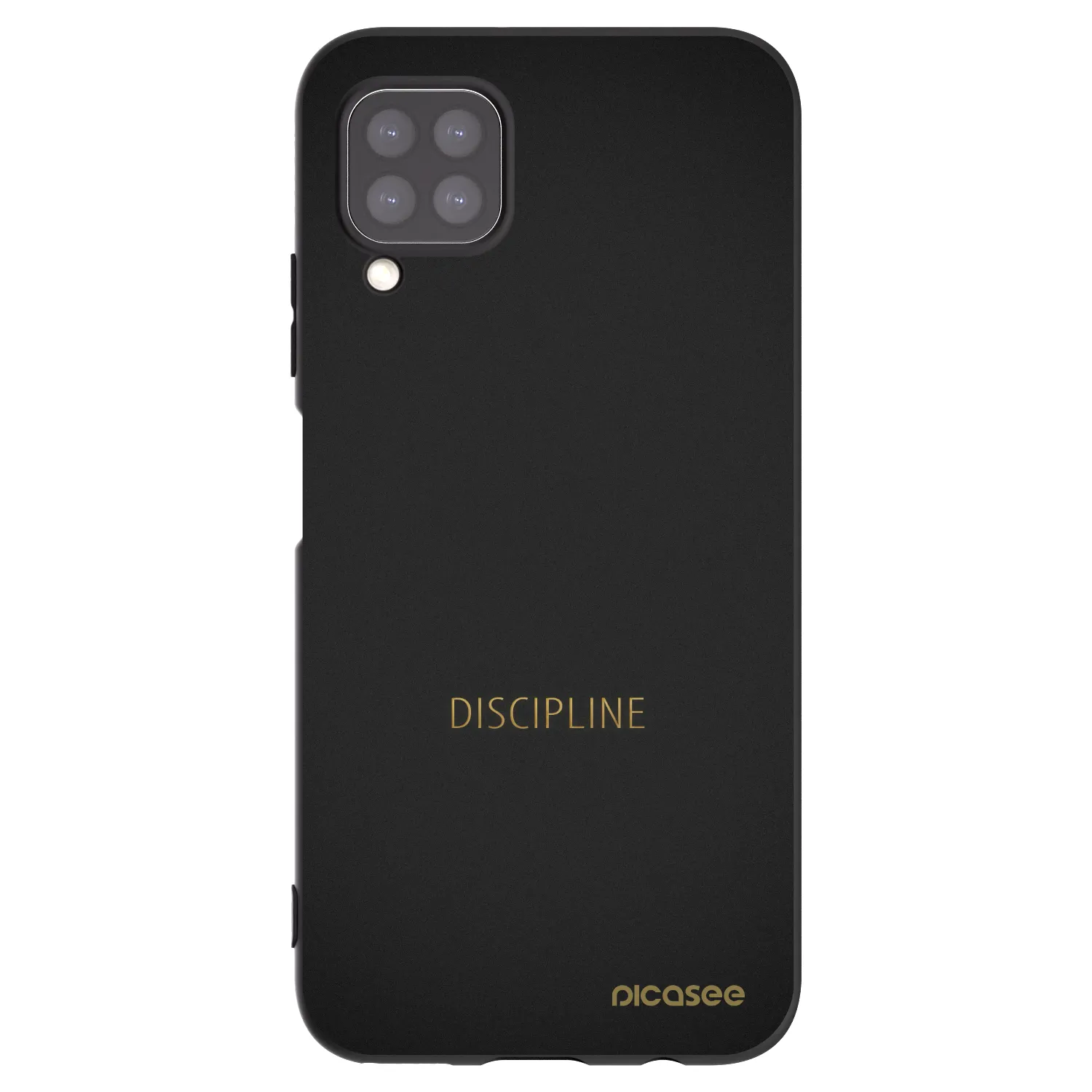 Picasee silikonowe czarne etui na Huawei P40 Lite - Discipline