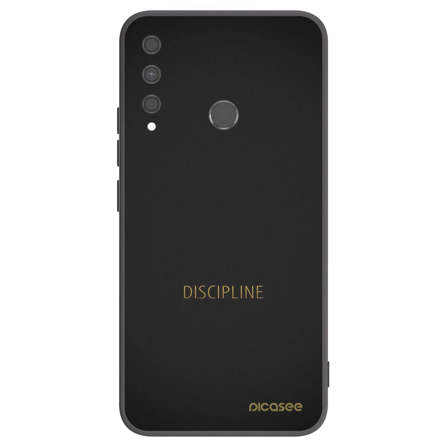 Picasee silikonowe czarne etui na Huawei P40 Lite E - Discipline