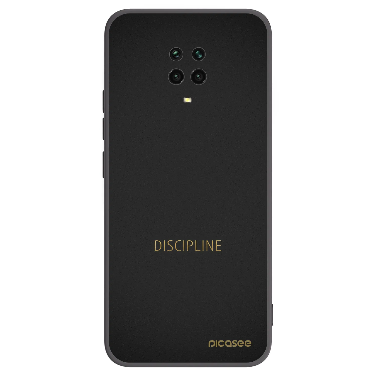 Picasee silikonowe czarne etui na Xiaomi Redmi Note 9 Pro - Discipline