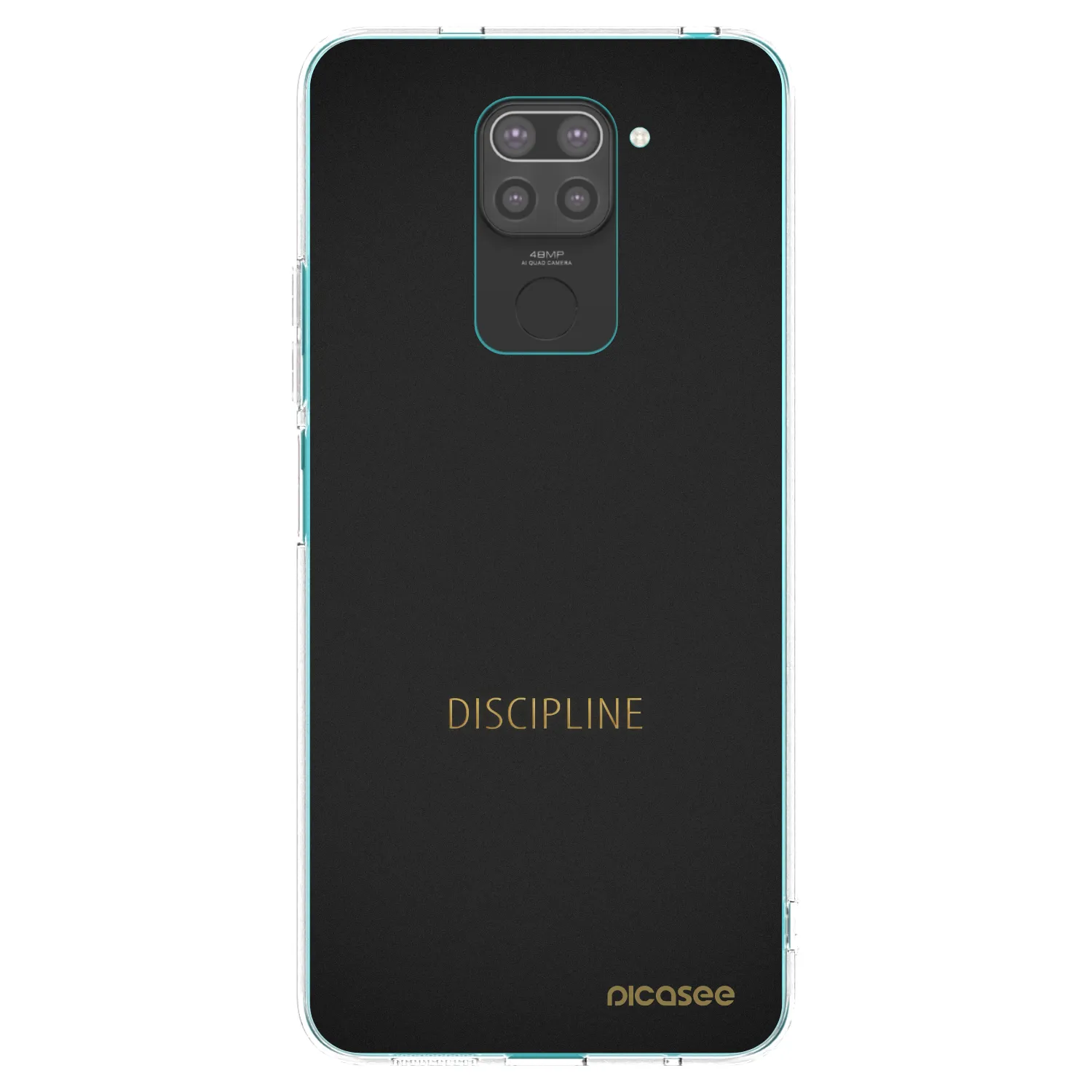 Picasee silikonowe czarne etui na Xiaomi Redmi Note 9 - Discipline