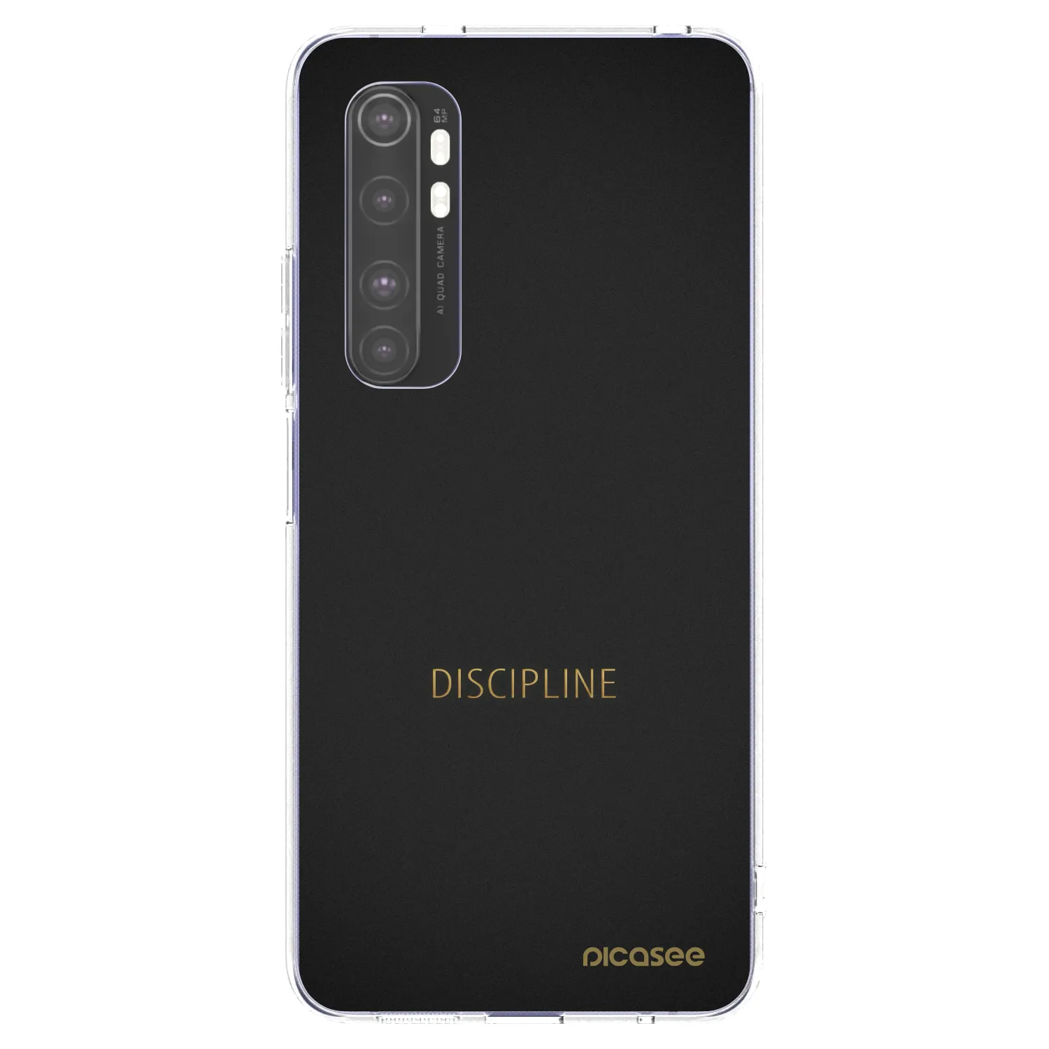 Picasee silikonowe przeźroczyste etui na Xiaomi Mi Note 10 Lite - Discipline