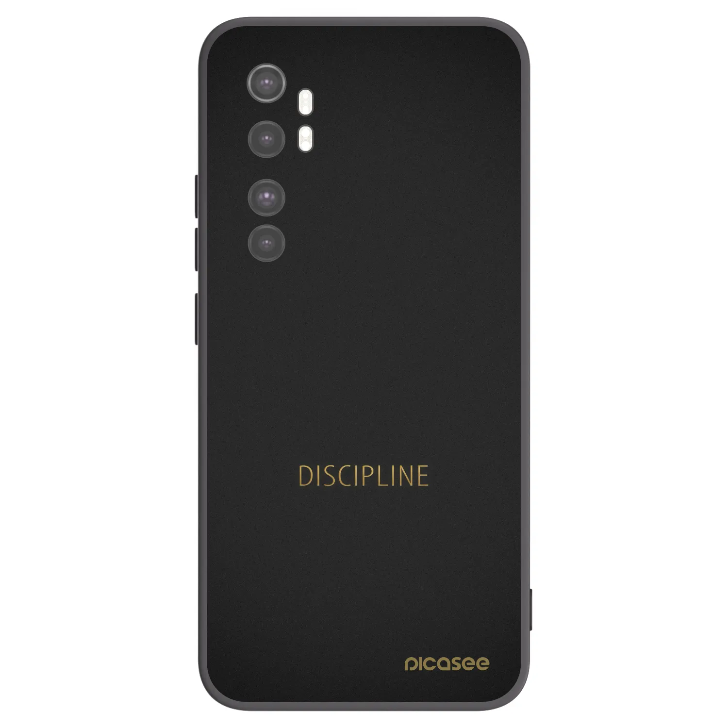 Picasee silikonowe czarne etui na Xiaomi Mi Note 10 Lite - Discipline