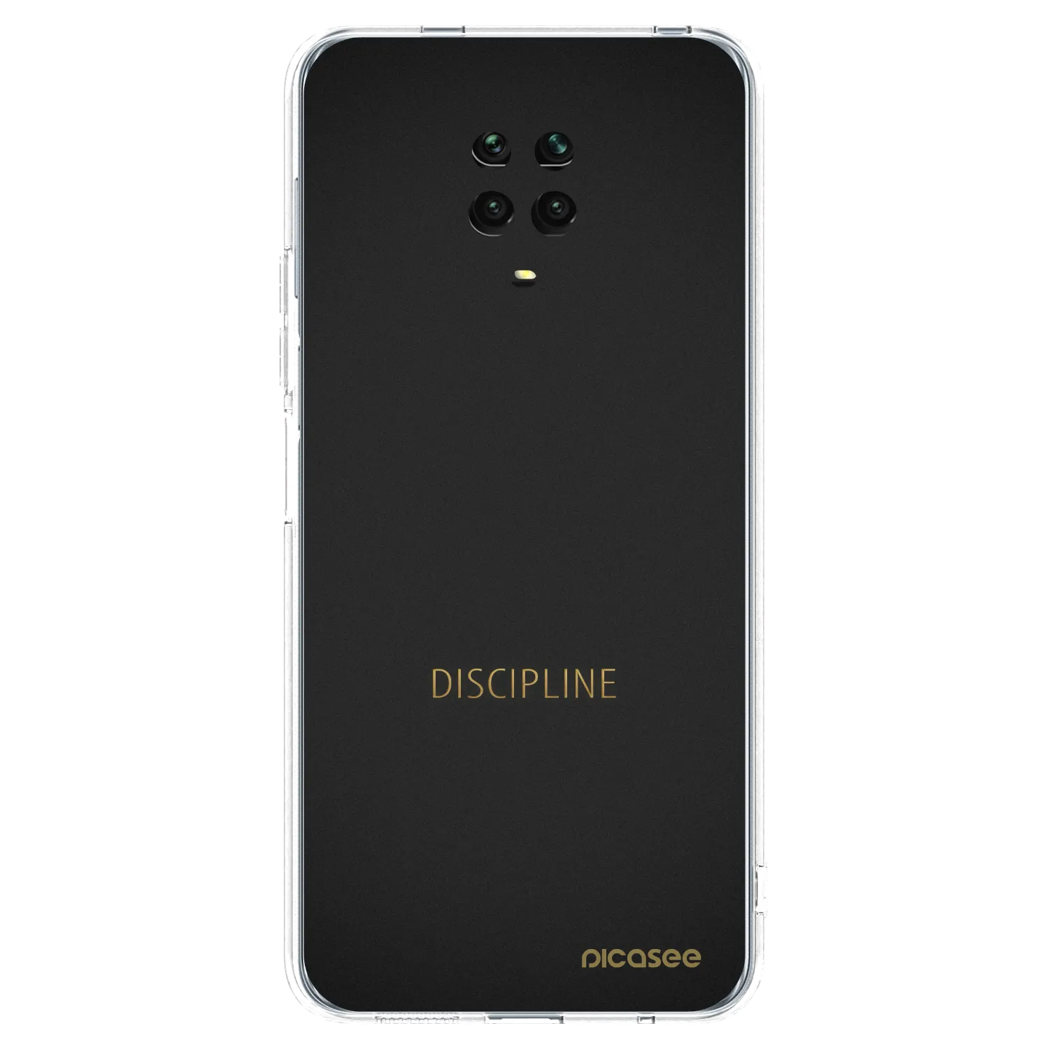 Picasee silikonowe przeźroczyste etui na Xiaomi Redmi Note 9S - Discipline
