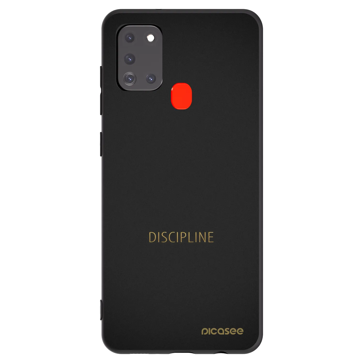 Picasee silikonowe czarne etui na Samsung Galaxy A21s - Discipline