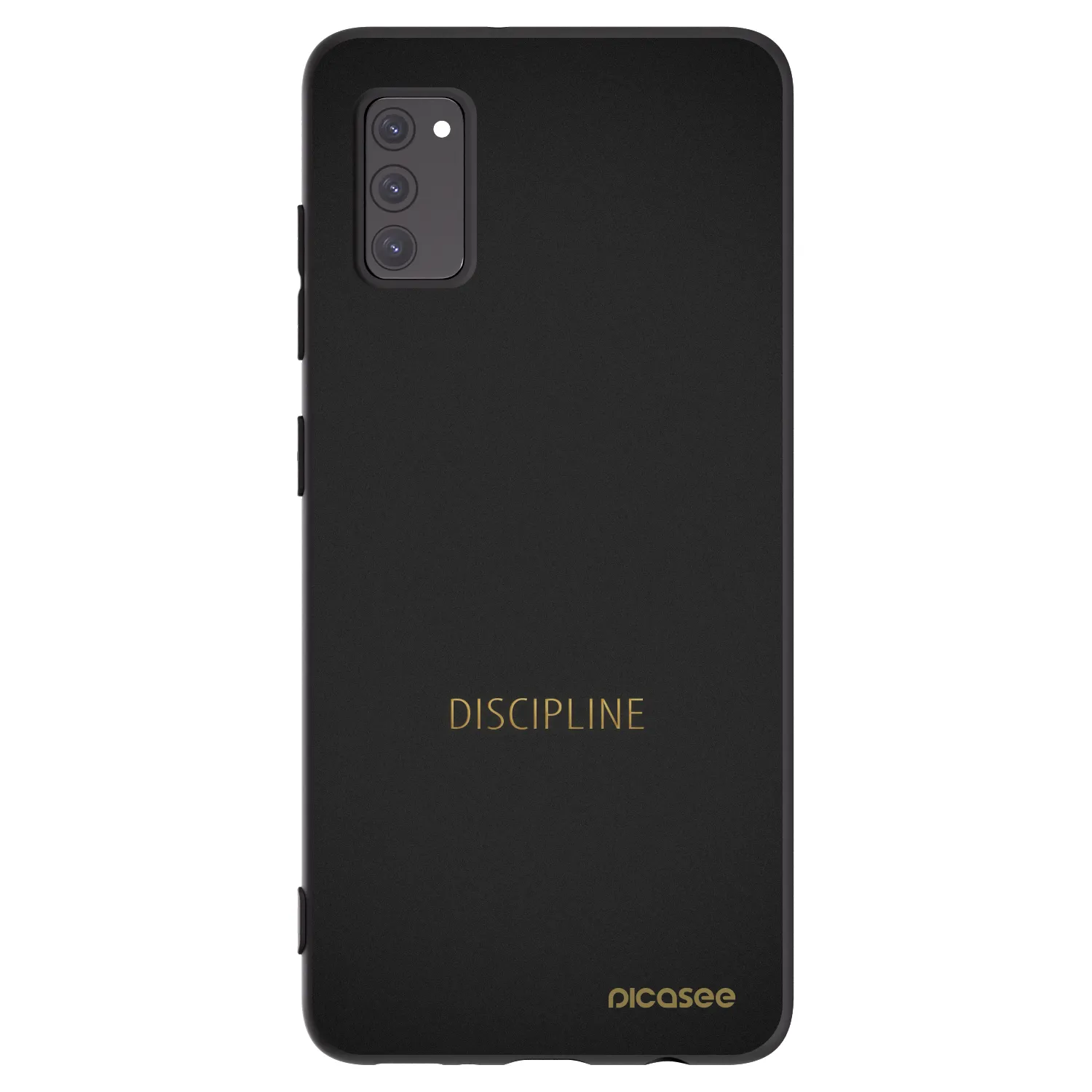 Picasee silikonowe czarne etui na Samsung Galaxy A41 A415F - Discipline