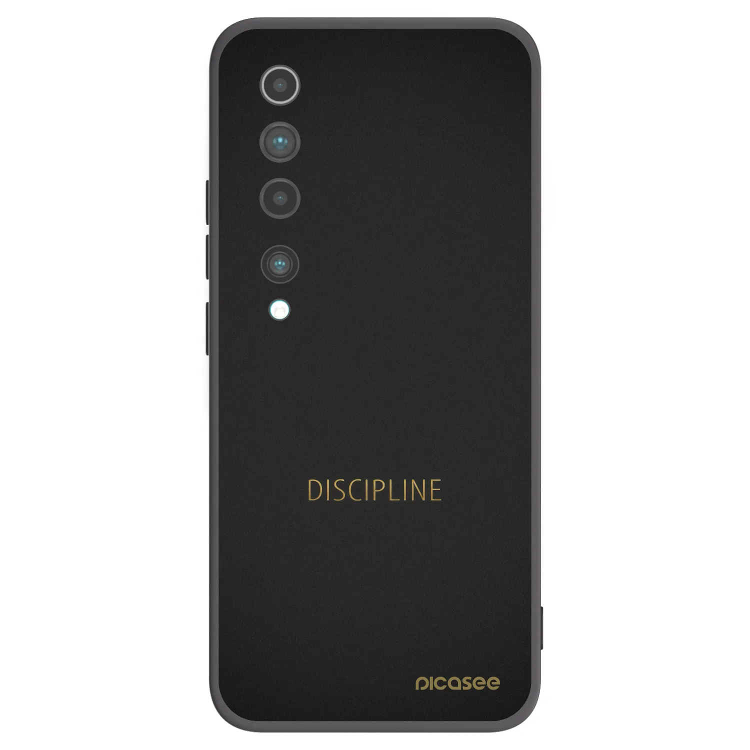 Picasee silikonowe czarne etui na Xiaomi Mi 10 - Discipline