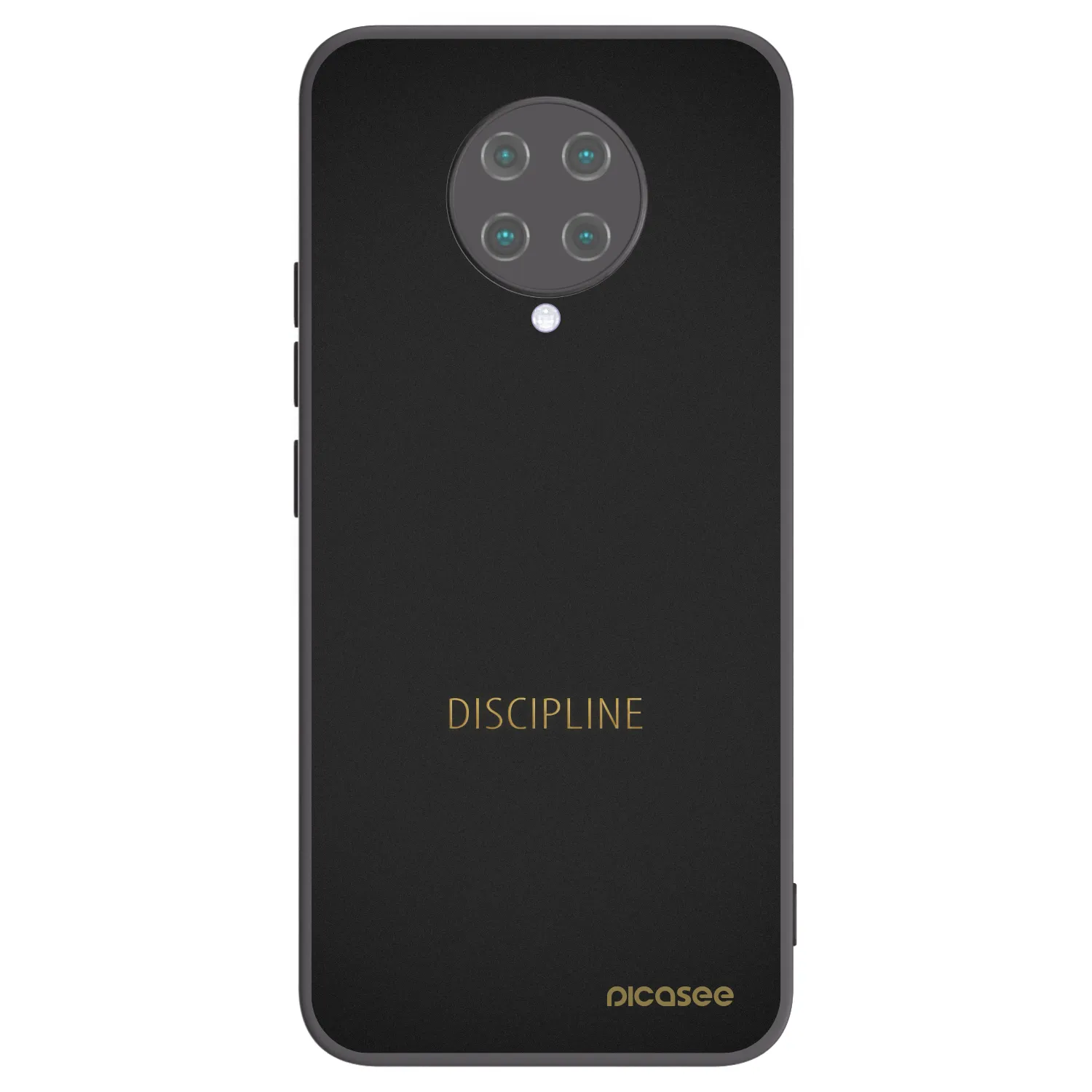 Picasee silikonowe czarne etui na Xiaomi Poco F2 Pro - Discipline