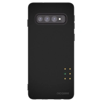 Picasee silikonowe czarne etui na Samsung Galaxy S10 G973 - Pulse