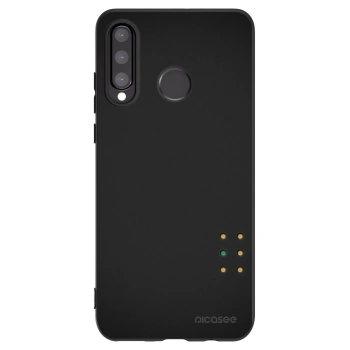 Picasee silikonowe czarne etui na Huawei P30 Lite - Pulse