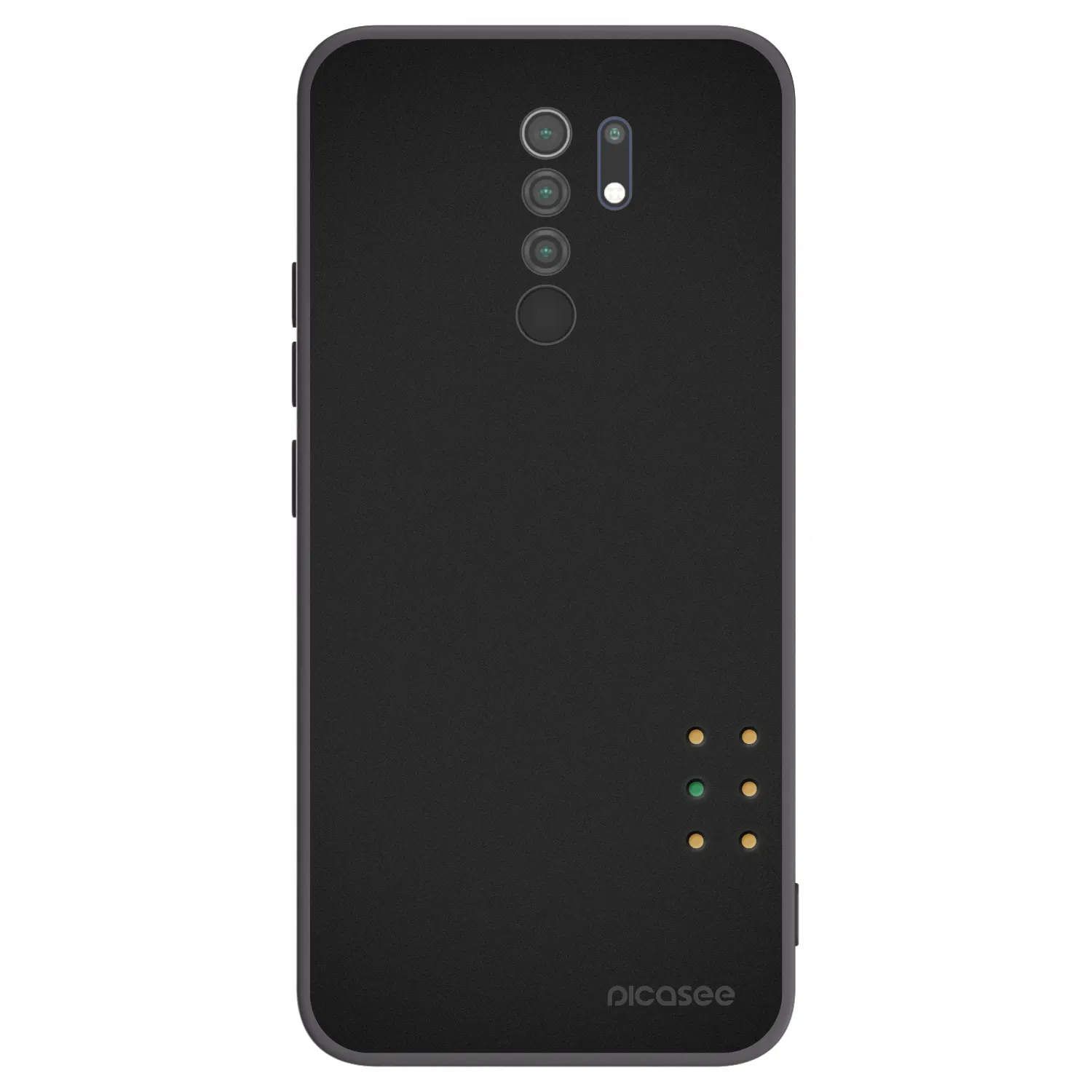 Picasee silikonowe czarne etui na Xiaomi Redmi 9 - Pulse