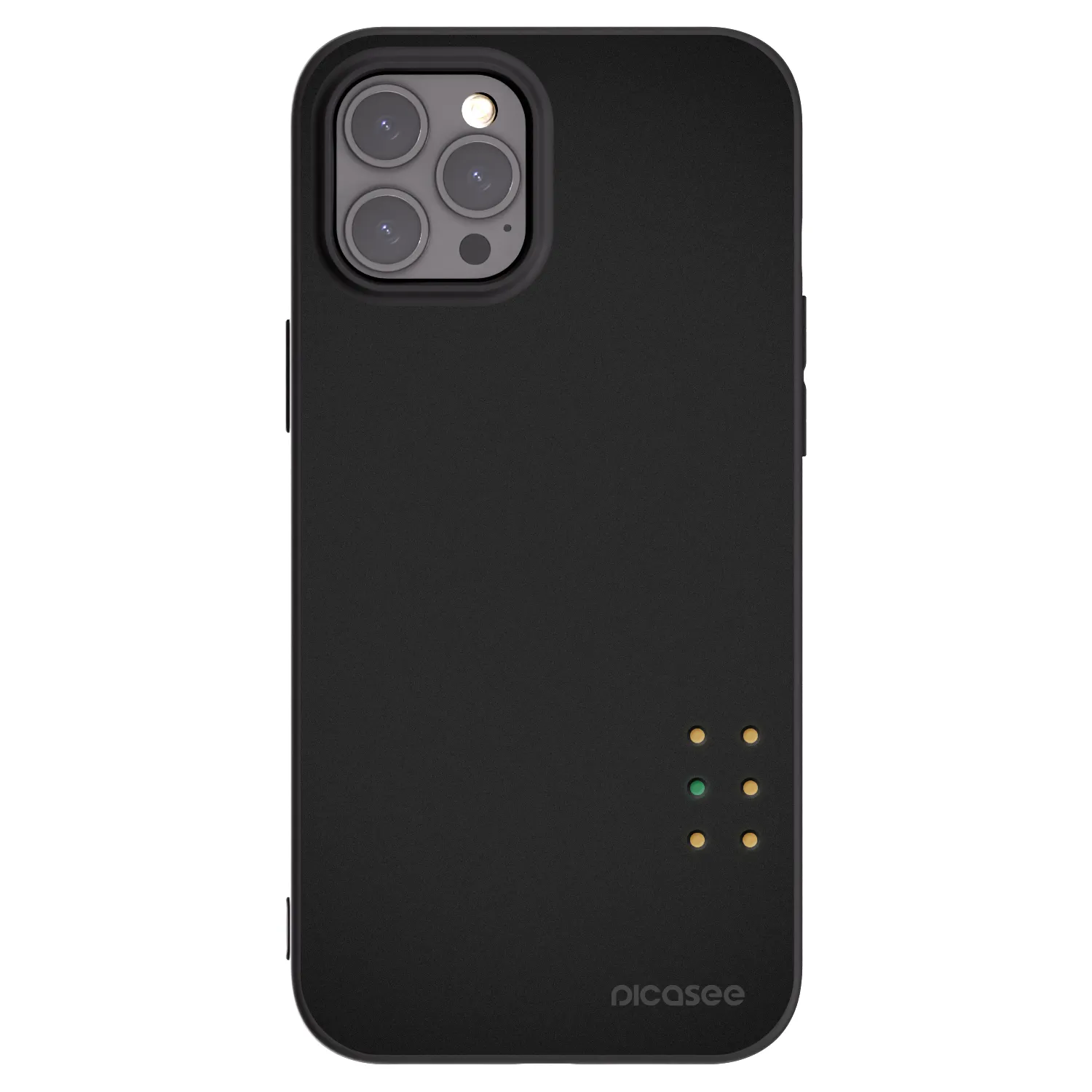 Picasee silikonowe czarne etui na Apple iPhone 12 Pro Max - Pulse